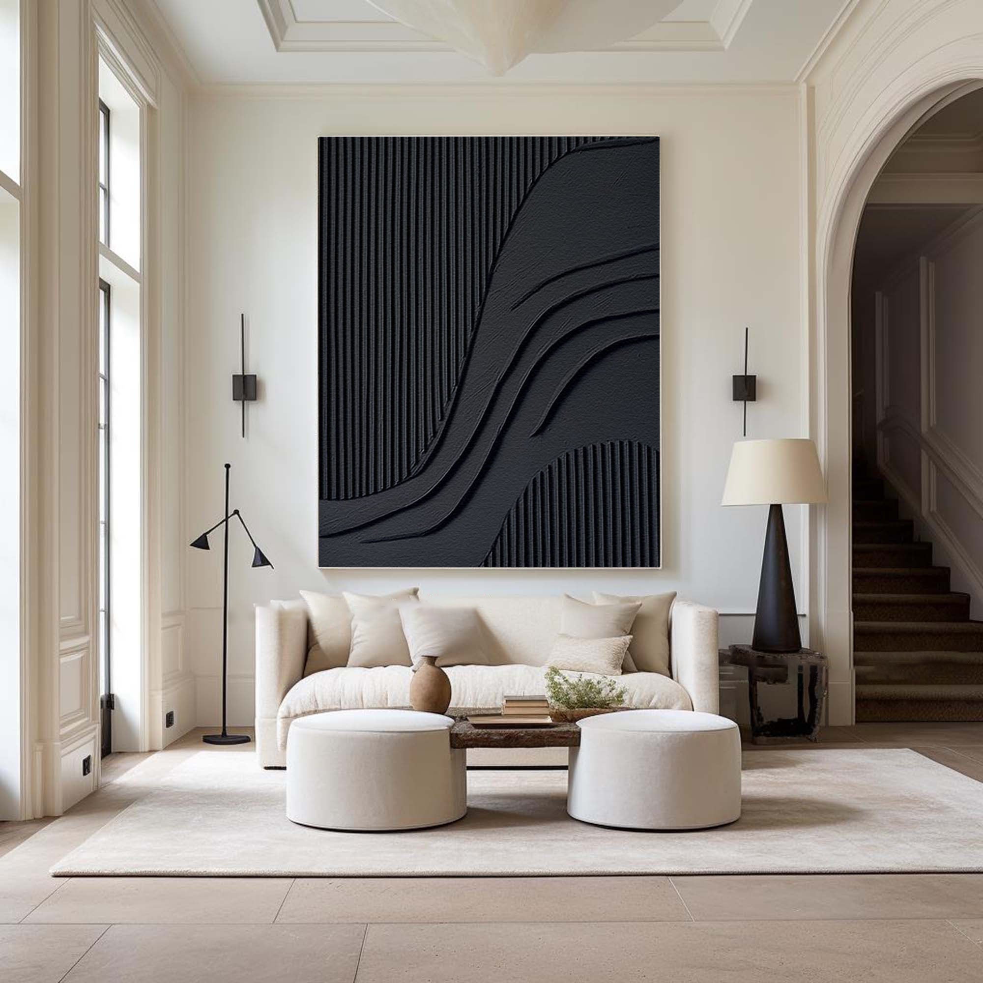 Black Minimalist Painting #BM 037