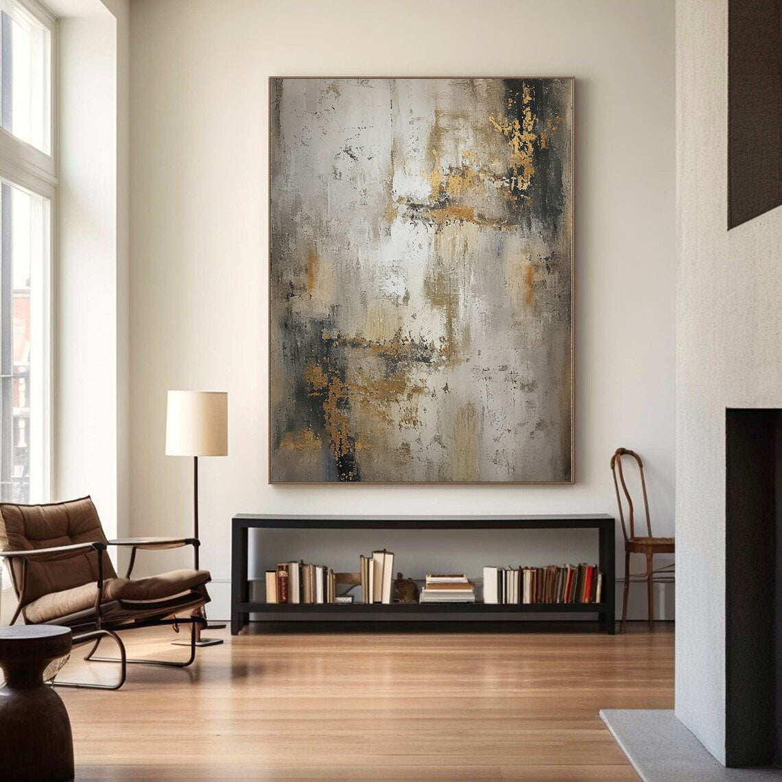 Beige & Brown Abstract Painting #BBA 041