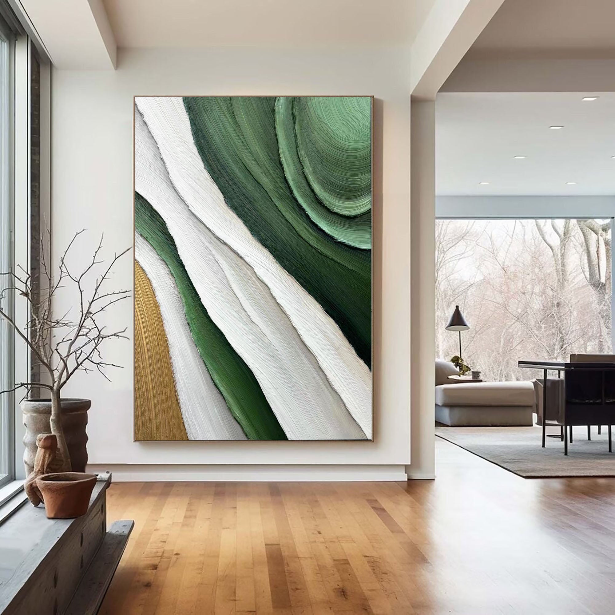 Green Minimalist Painting #GM 013