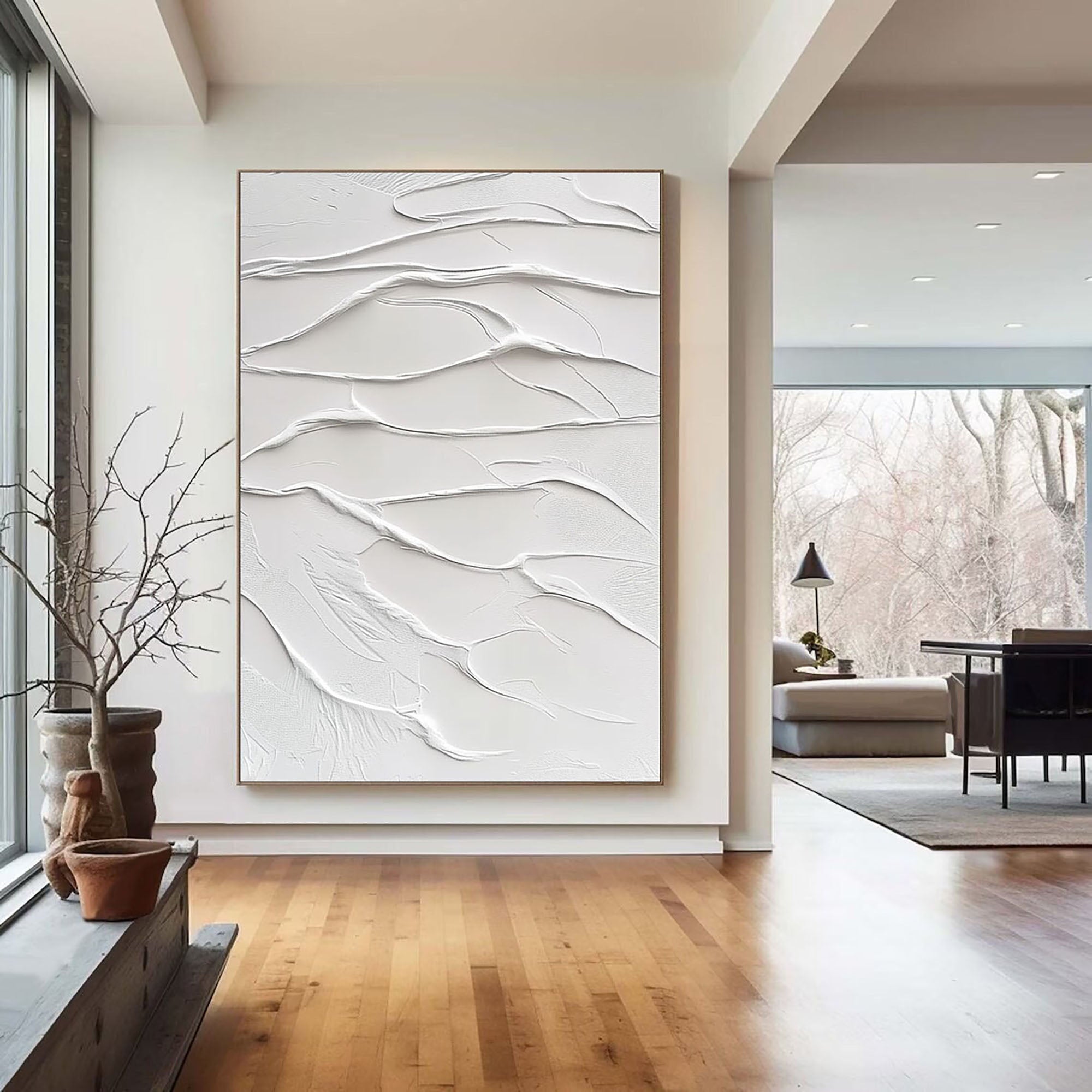 White Minimalist Painting #WM 030