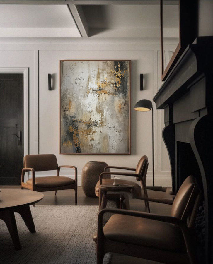 Beige & Brown Abstract Painting #BBA 041