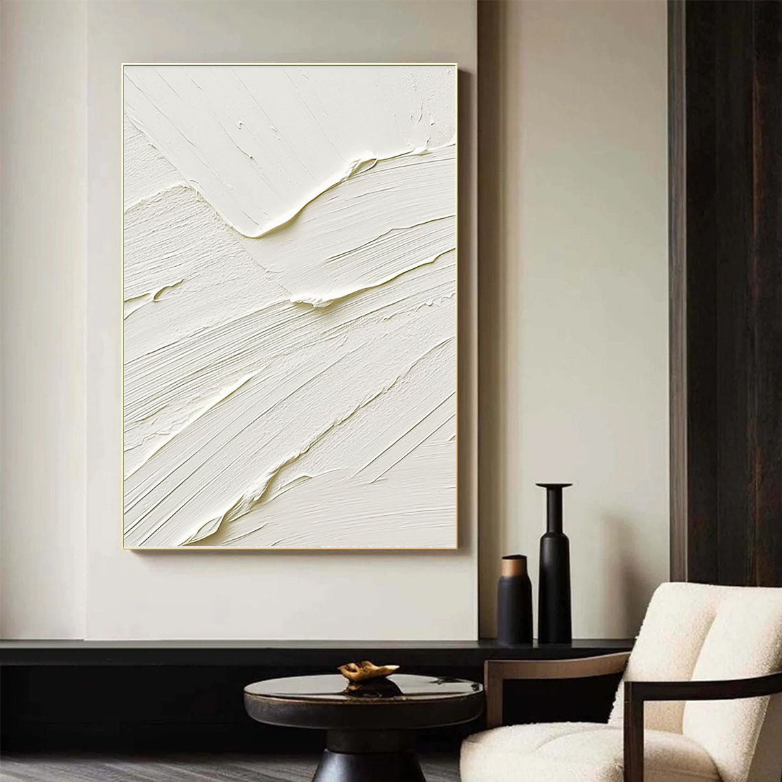 White Minimalist Painting #WM 019