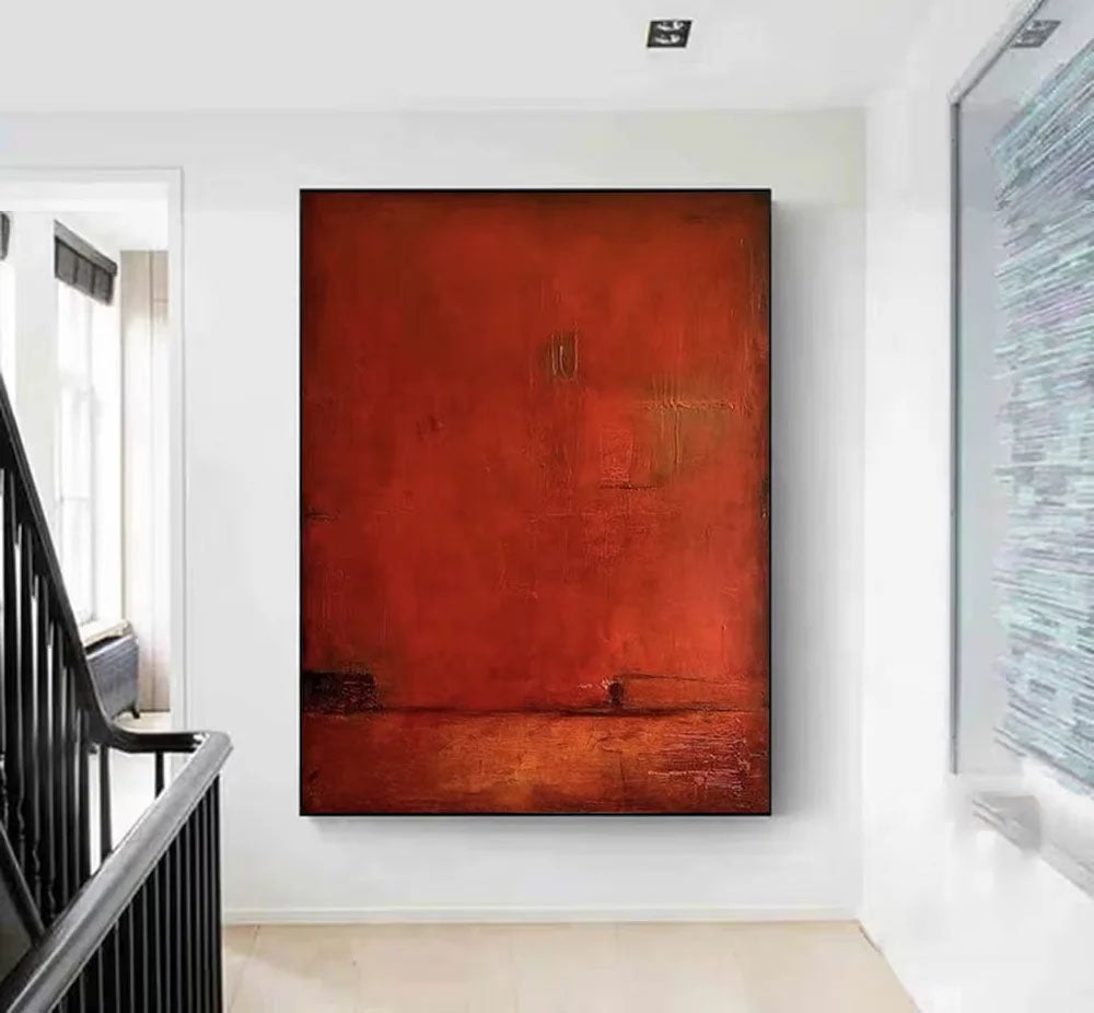 Deep Red Minimalist Wall Art #BGA 057