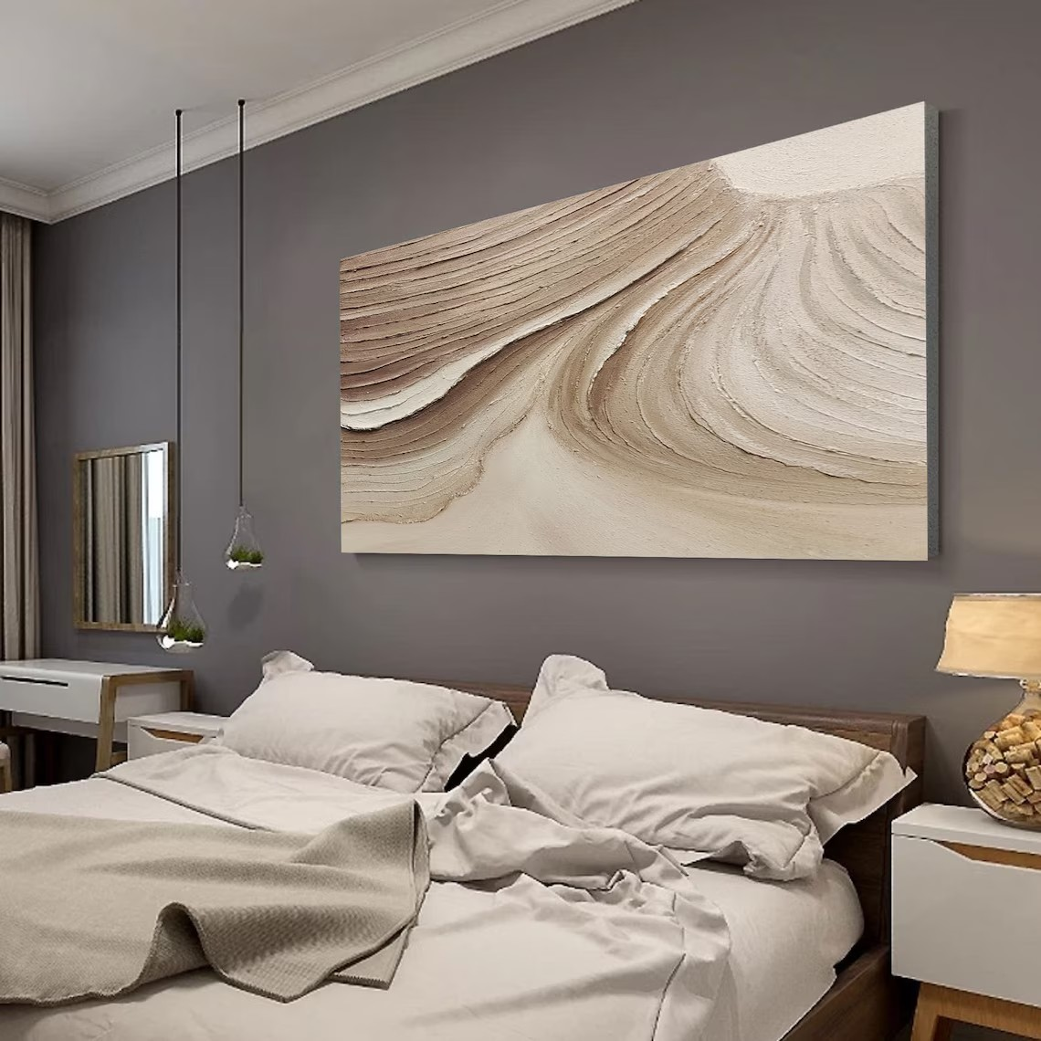 Organic Beige Texture Art, Contemporary Minimalist Wall Art #BGA 156