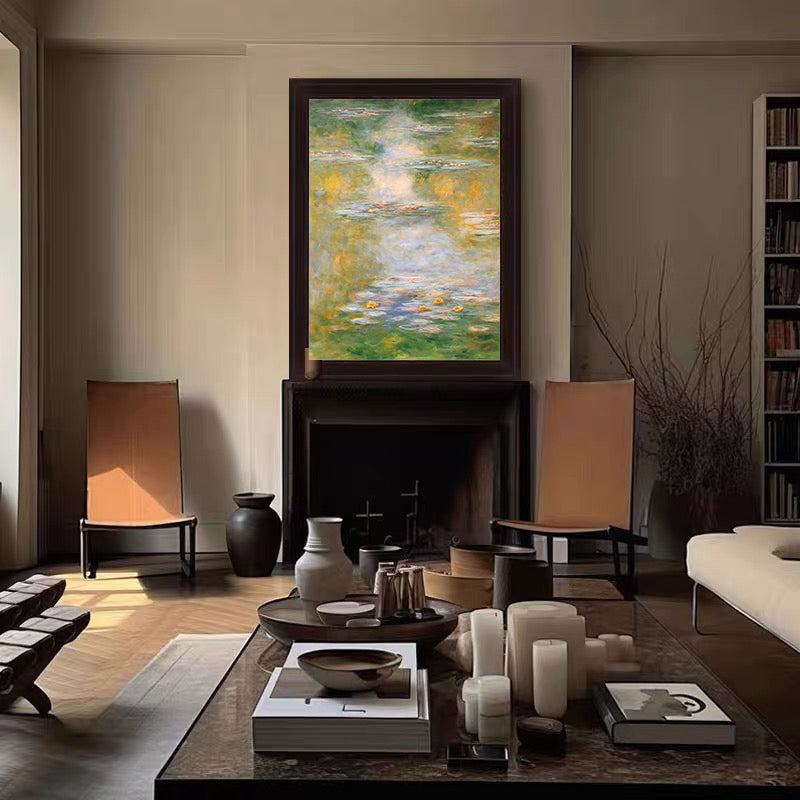 Monet Inspired Water Lilies, Impressionist Cascade #BGA 178