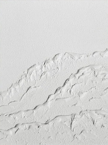 White Alpine Divide: Set of Two 3D Mountain Wall Art #BGA 213