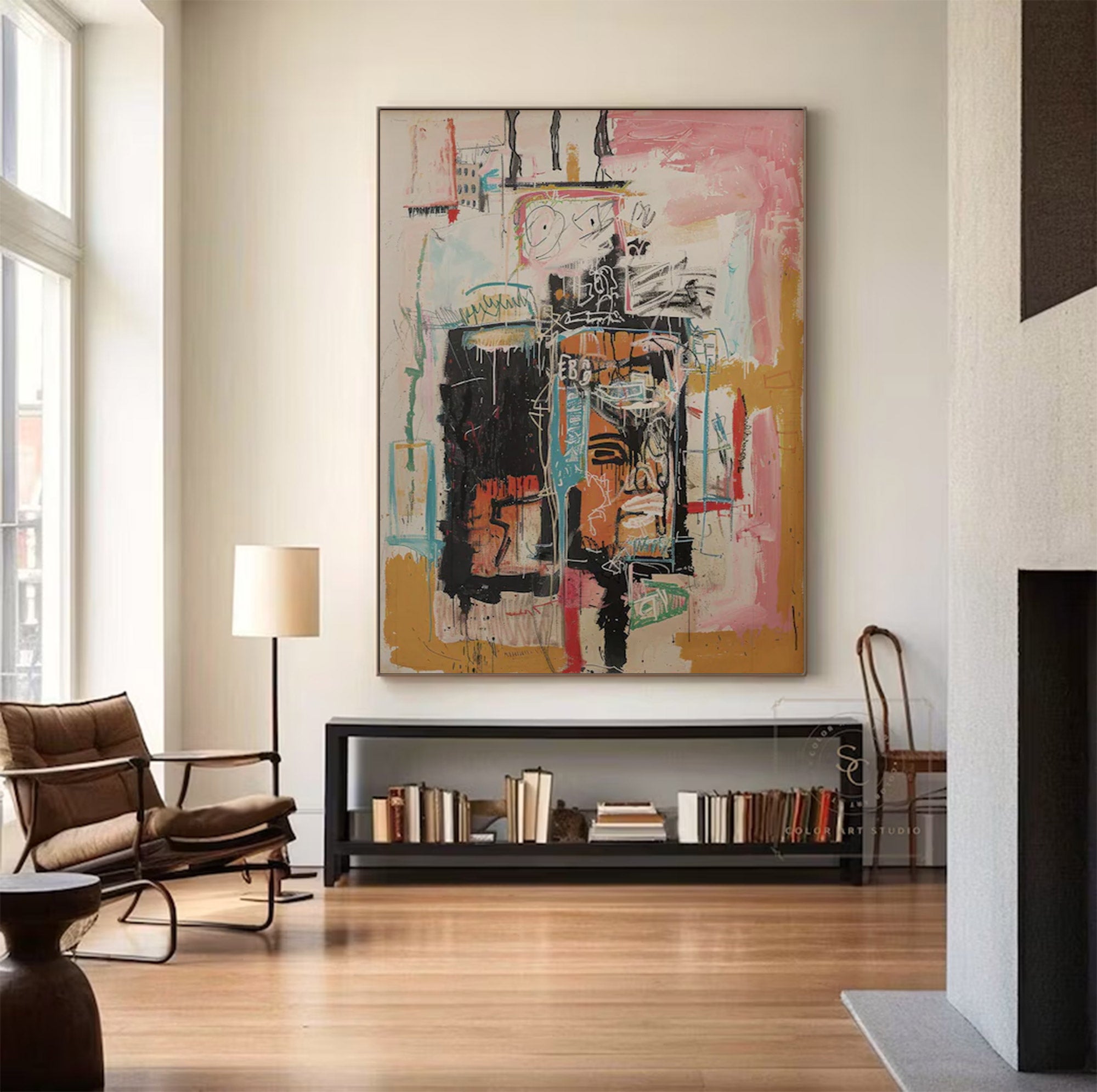 Contemporary Large Neutral Abstract Decor | MuroArt #WGA 001