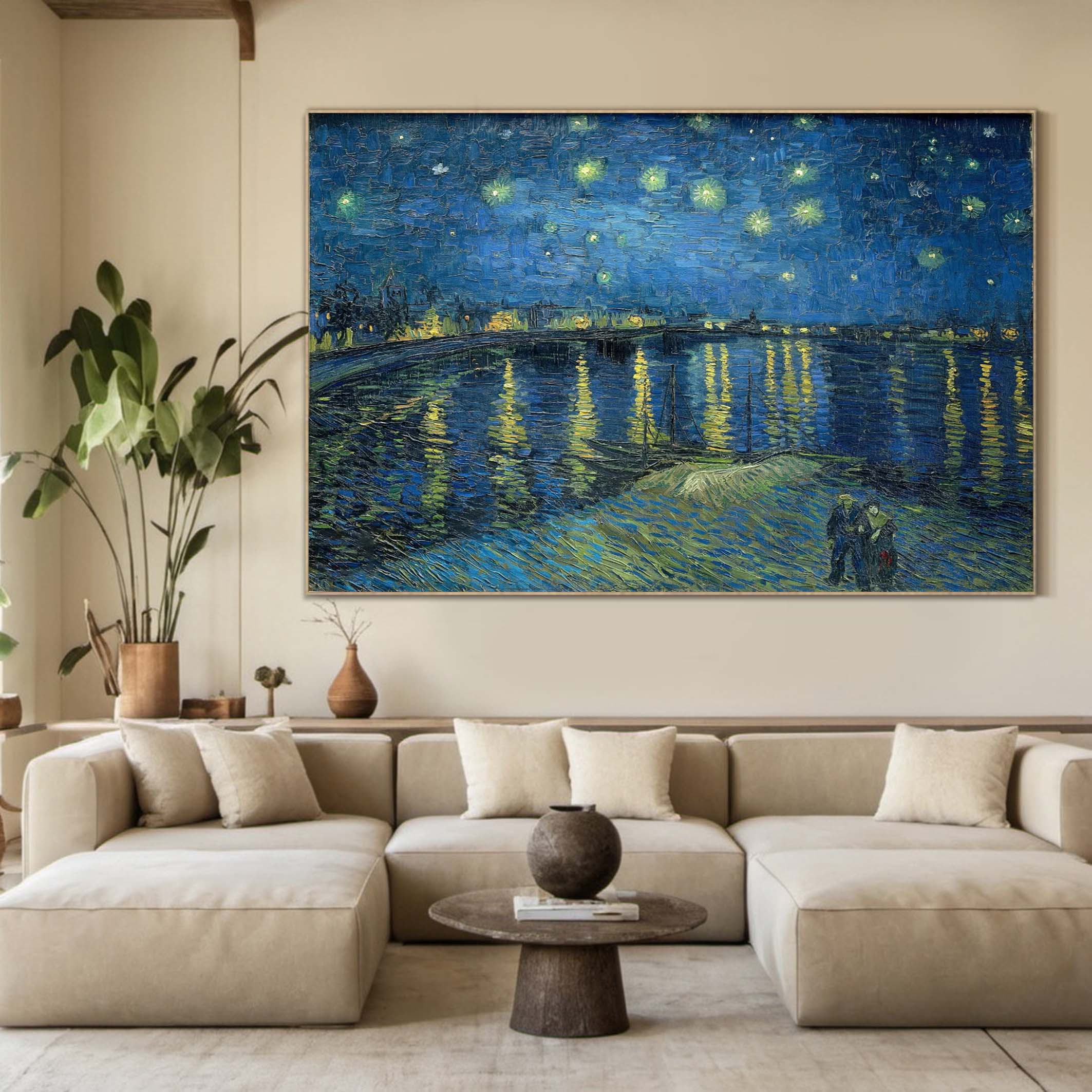 Starry Night Over the Rhône, Vincent Van Gogh Inspired #BGA 102