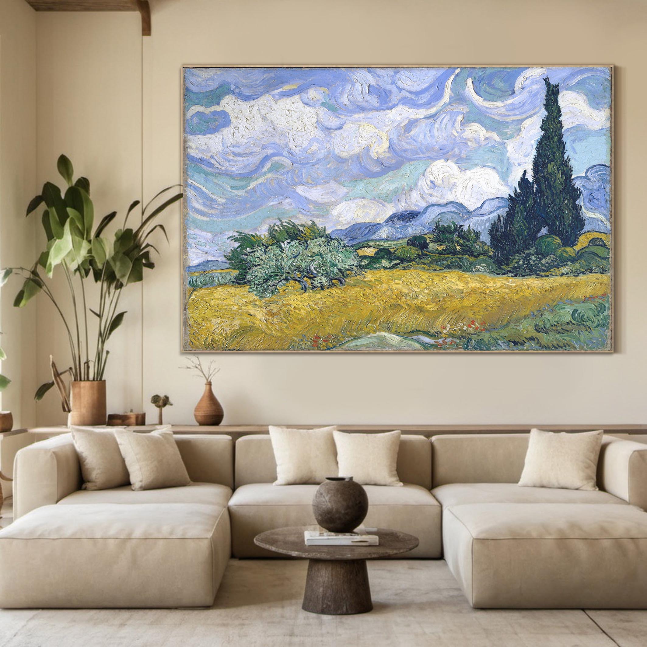 Wheat Field with Cypresses In A Brighter Hue #BGA 103