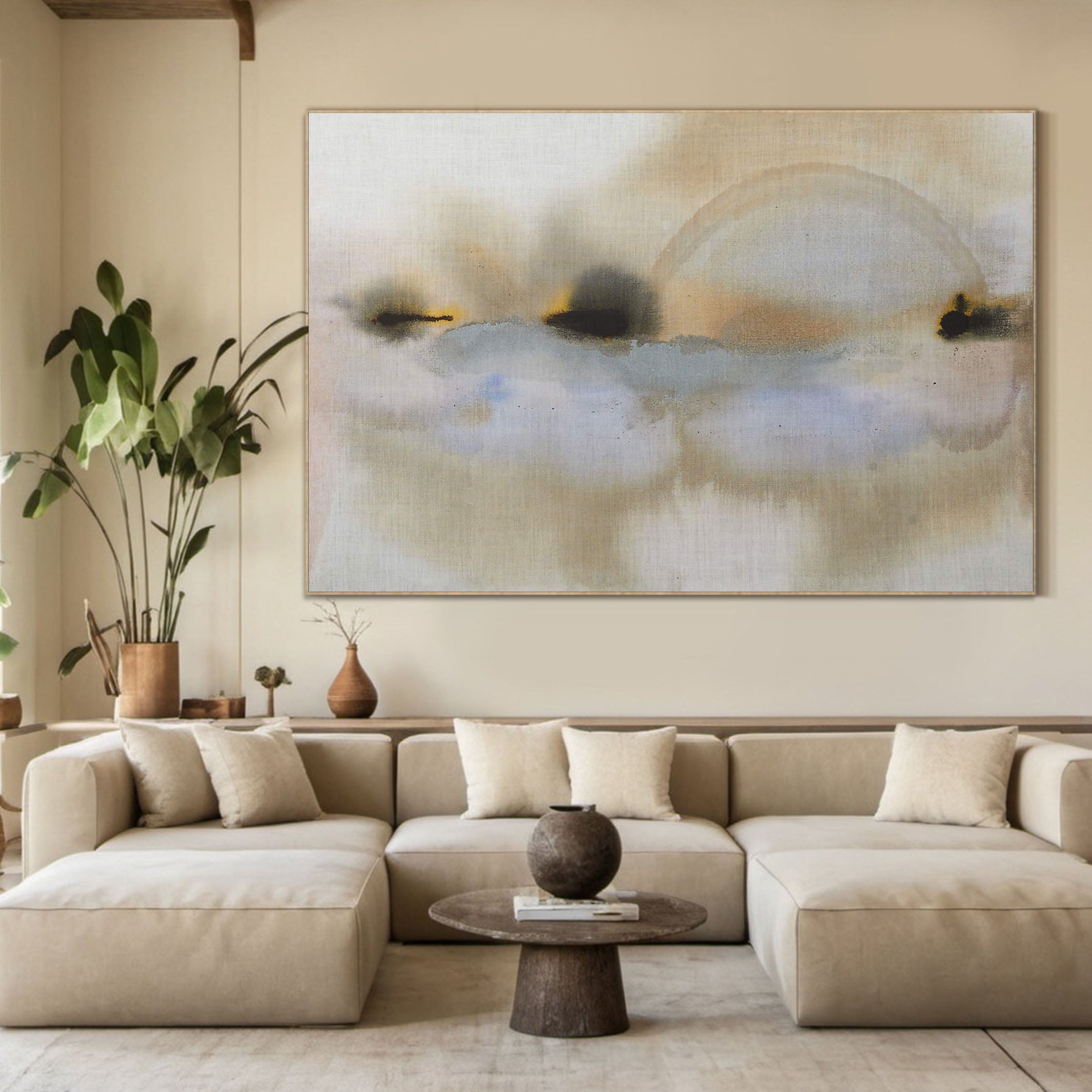 Earth Tones Landscape Abstraction, Modern Wall Art #BGA 111