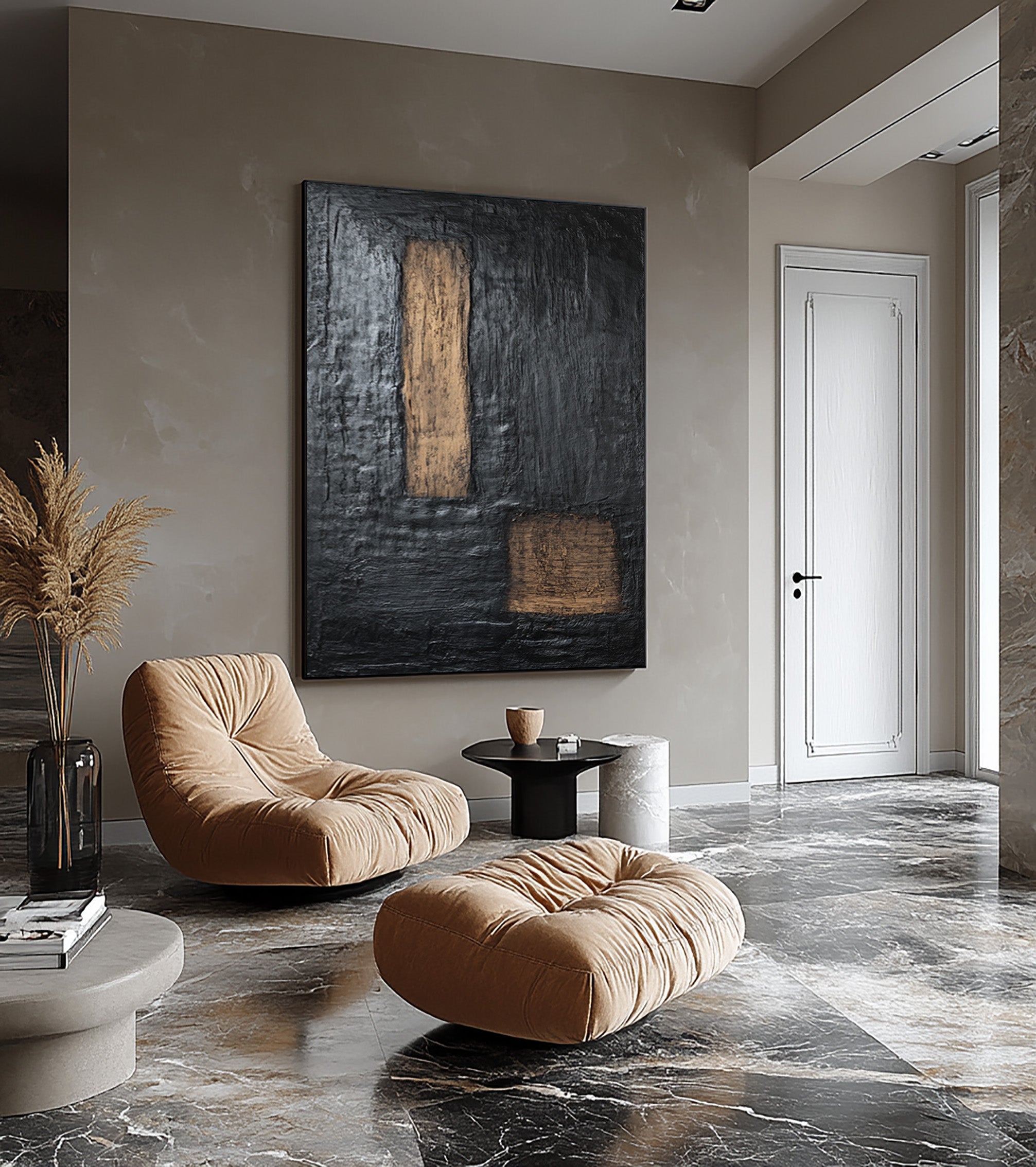 Gold and Black Artwork | Rich Textures #BBA 096