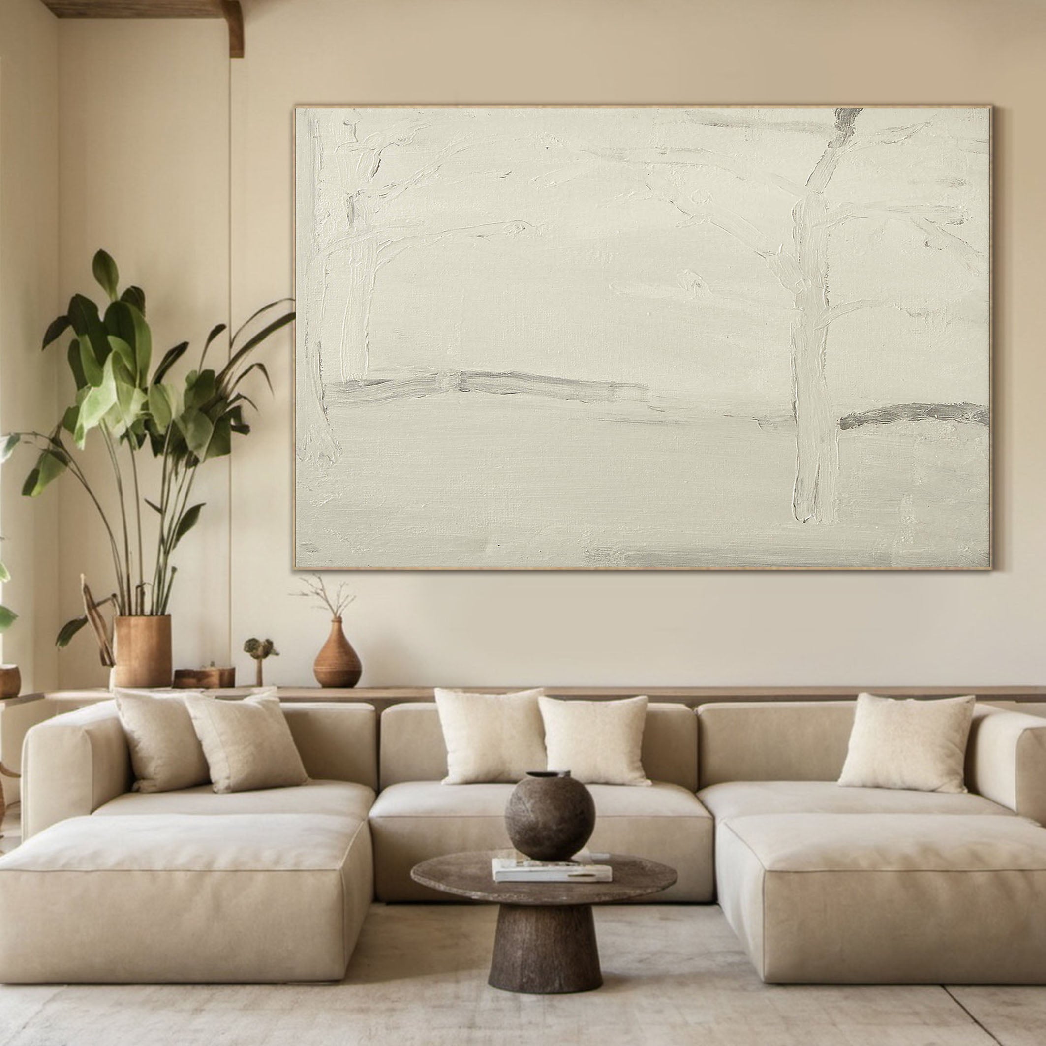 Subtle Gray Line Abstraction, Minimalist Wall Art #BGA 115