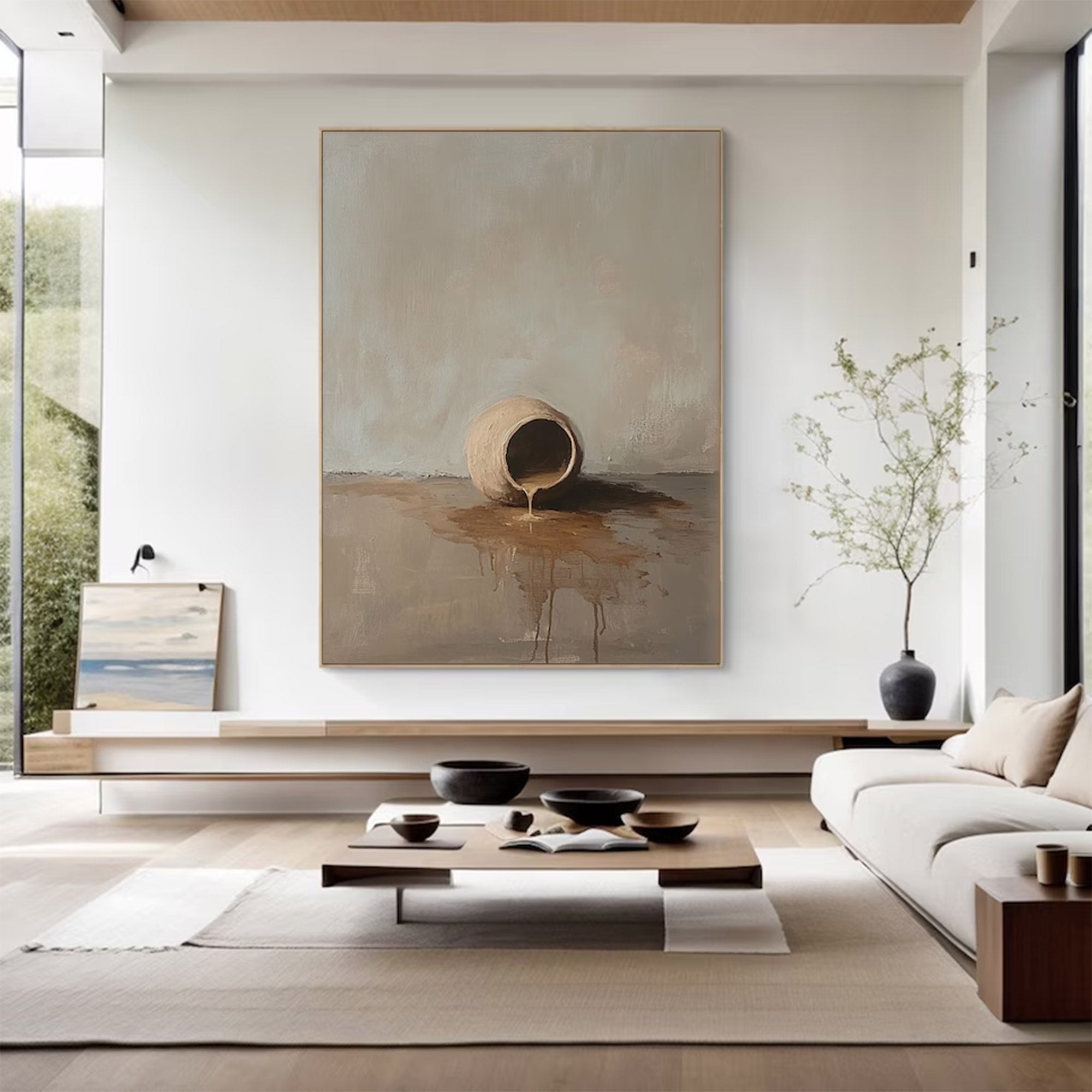 Large Contemporary Earthy Abstract Art | MuroArt #WGA 011