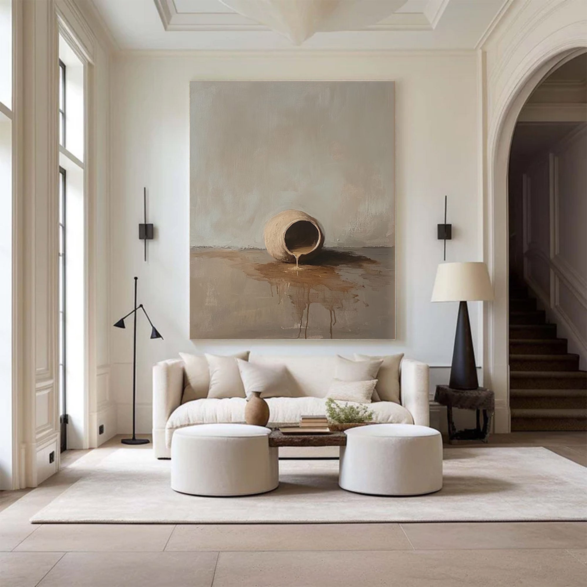 Large Contemporary Earthy Abstract Art | MuroArt #WGA 011