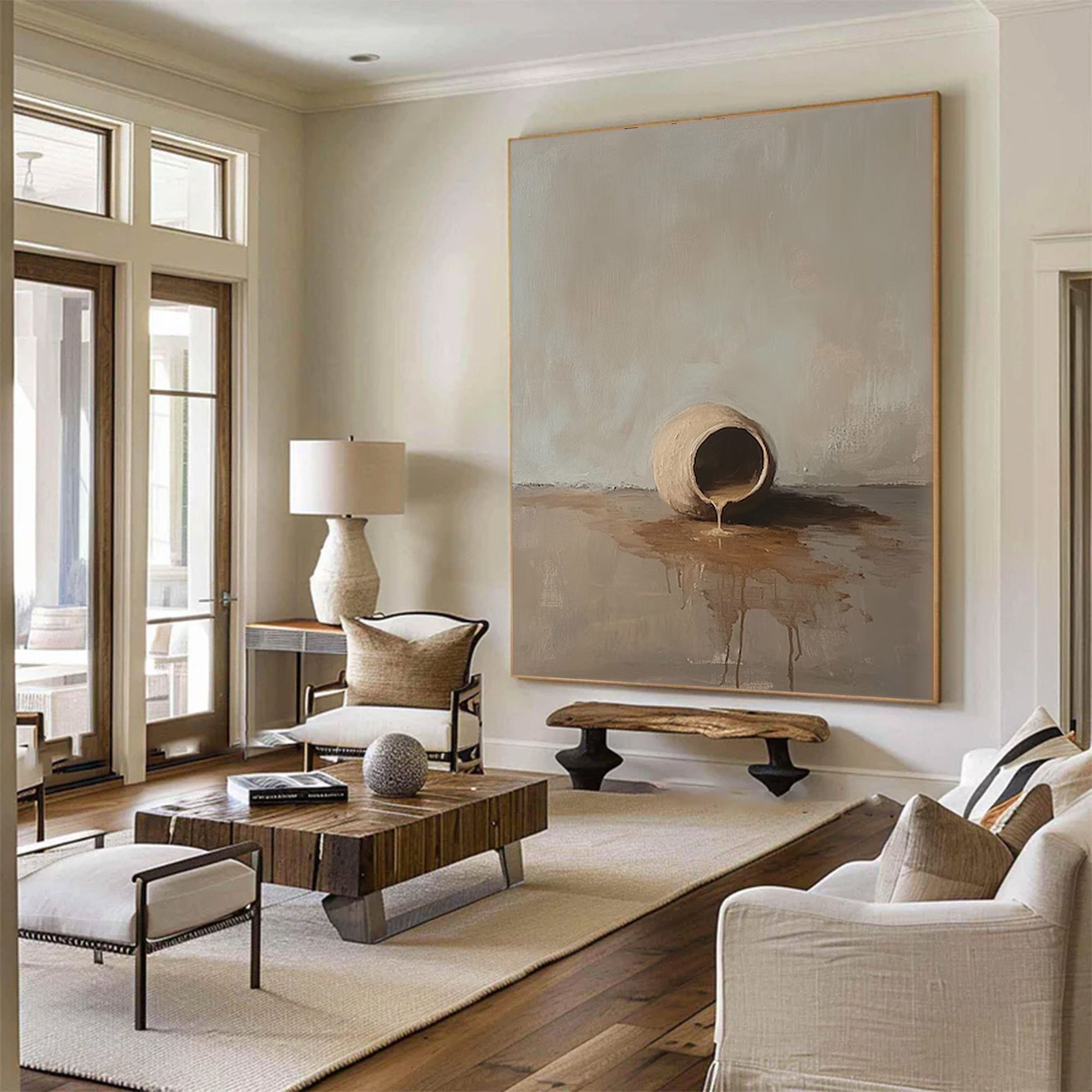 Large Contemporary Earthy Abstract Art | MuroArt #WGA 011