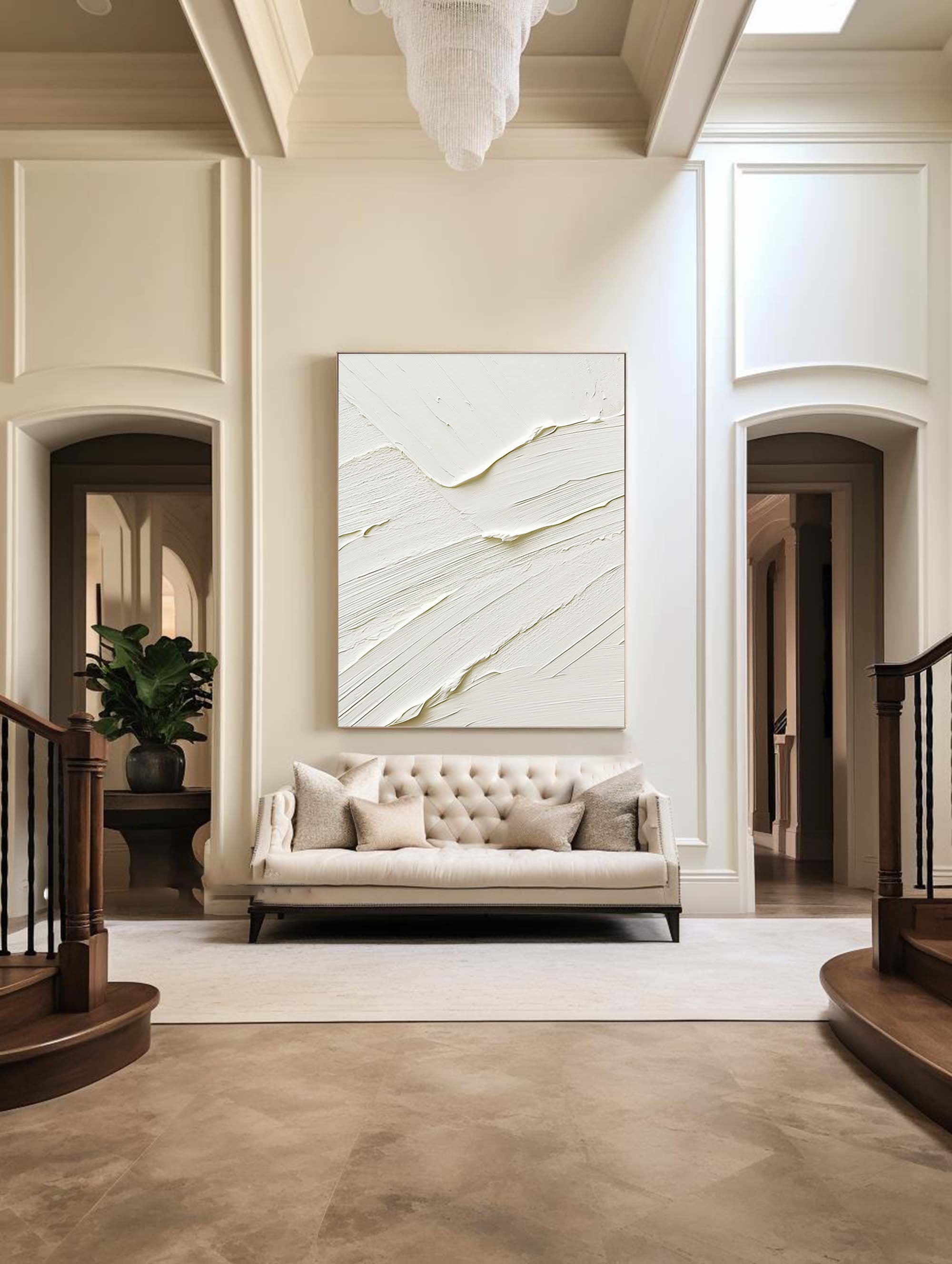 White Minimalist Painting #WM 019