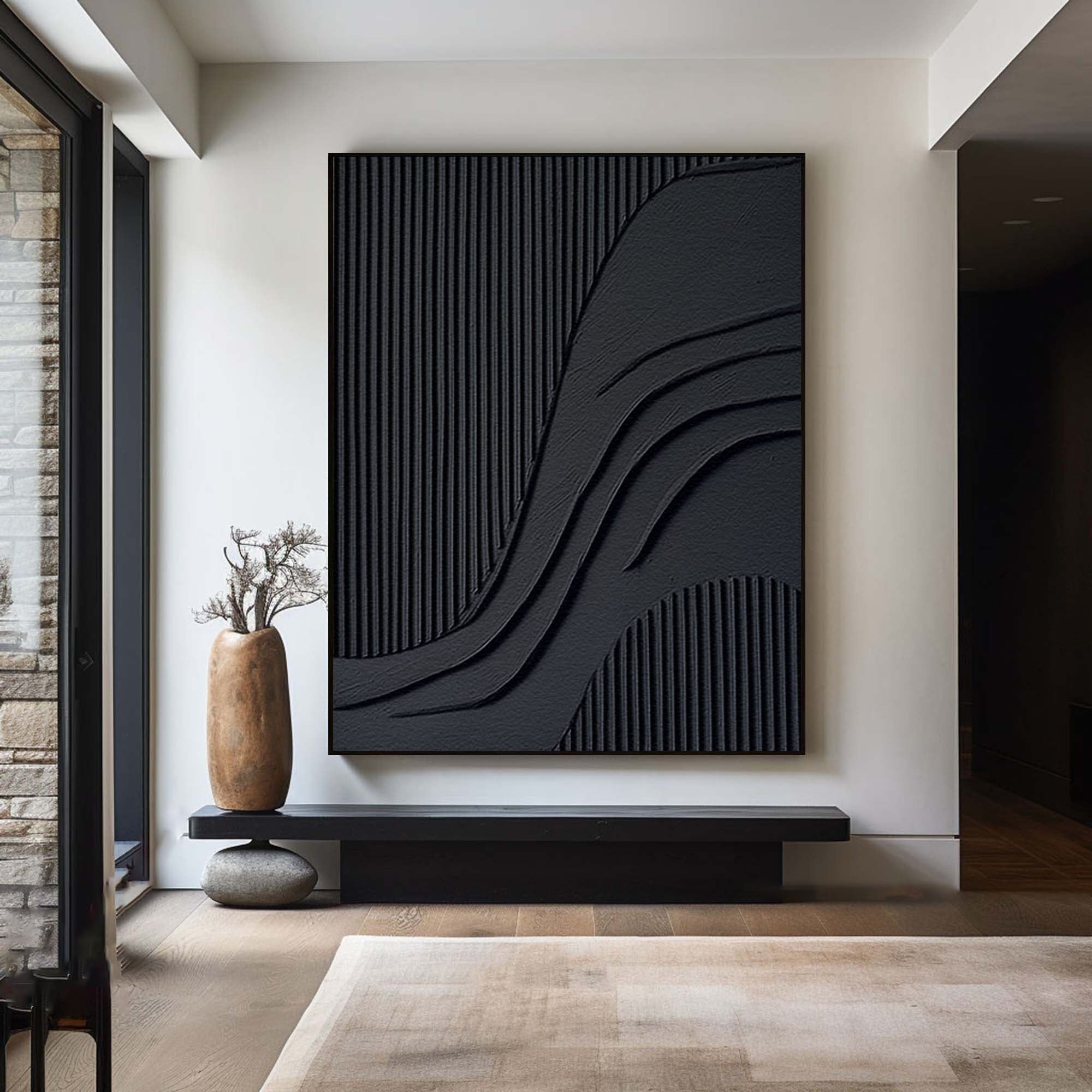Black Minimalist Painting #BM 037