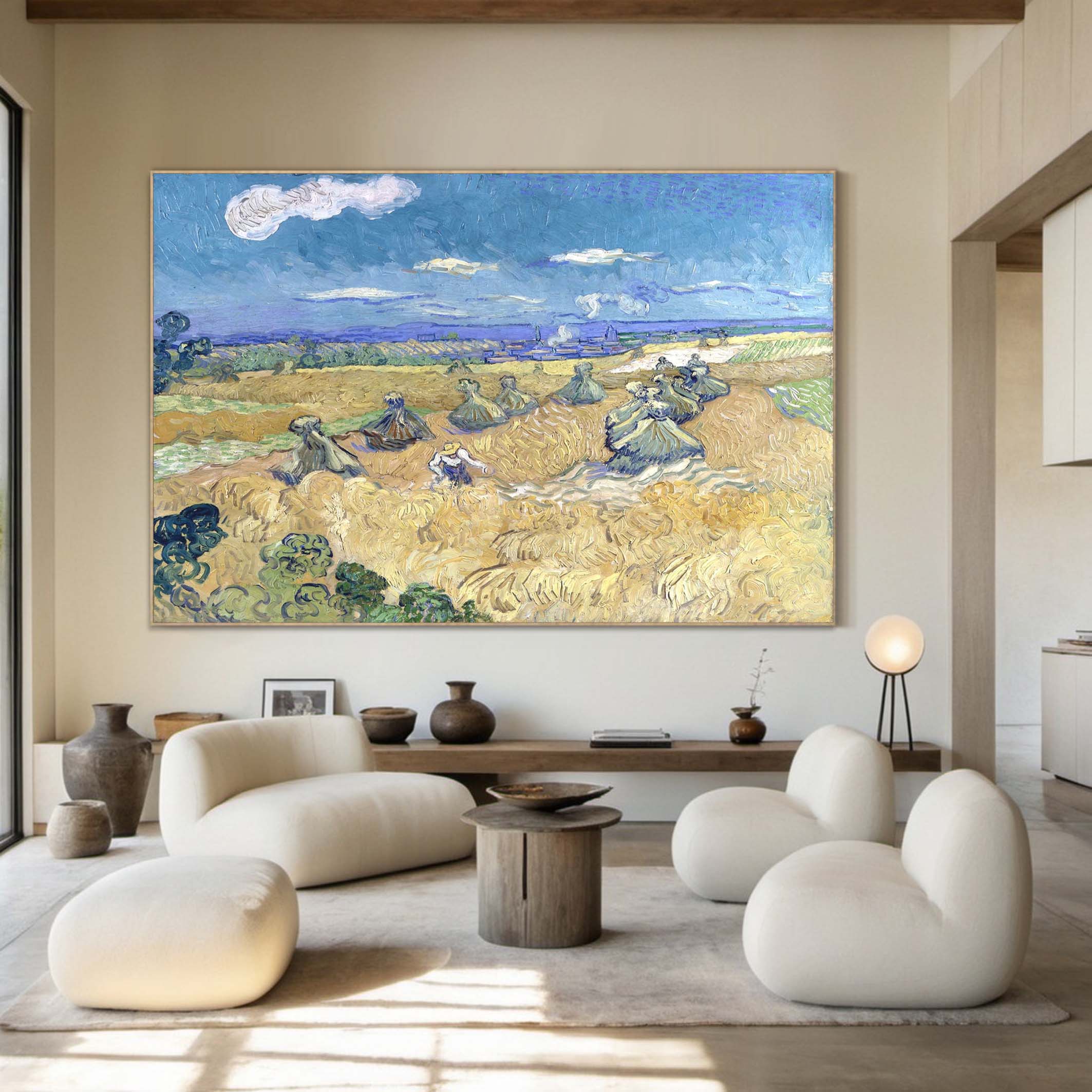 Wheat Stacks with Reaper, Vincent Van Gogh Inspired #BGA 106