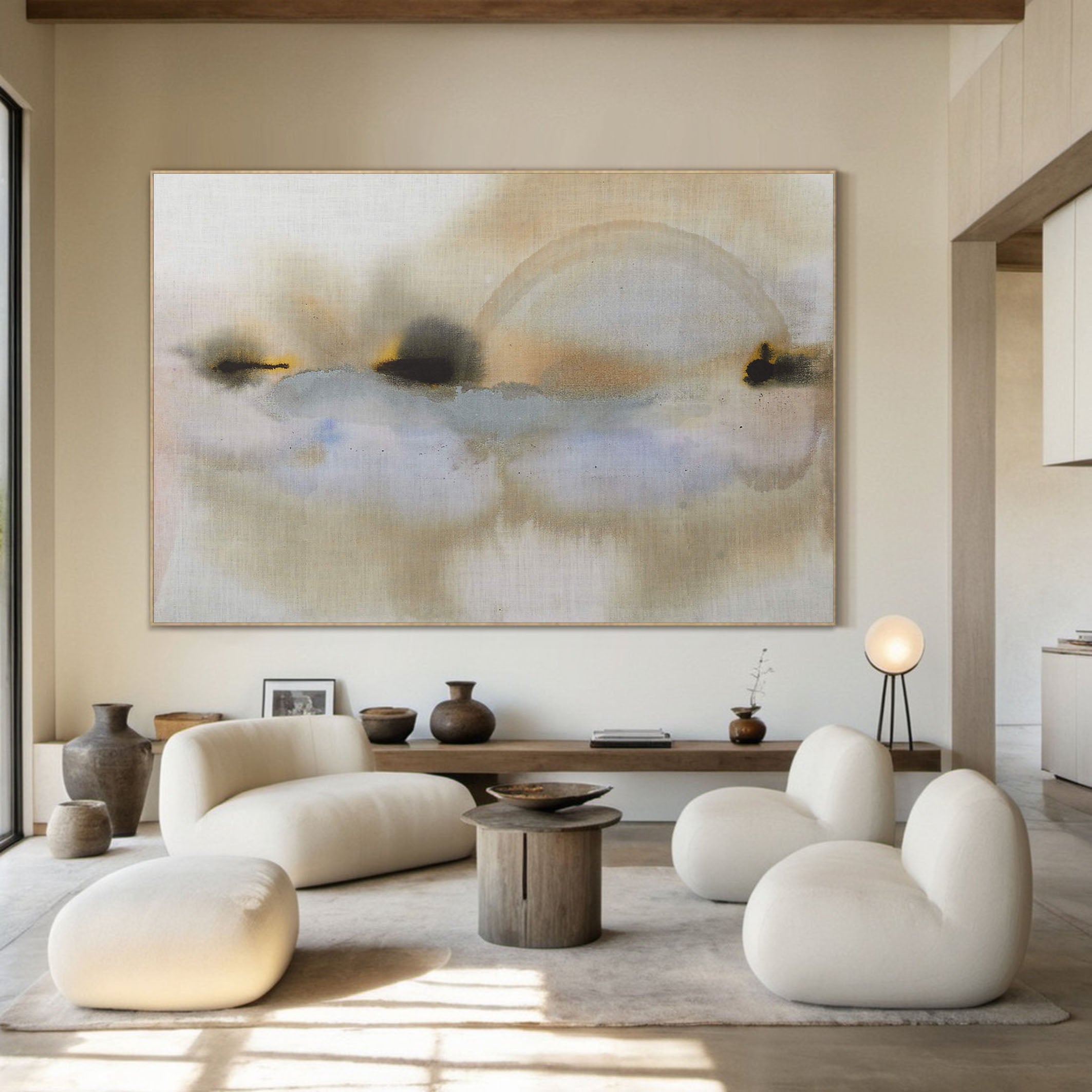 Earth Tones Landscape Abstraction, Modern Wall Art #BGA 111