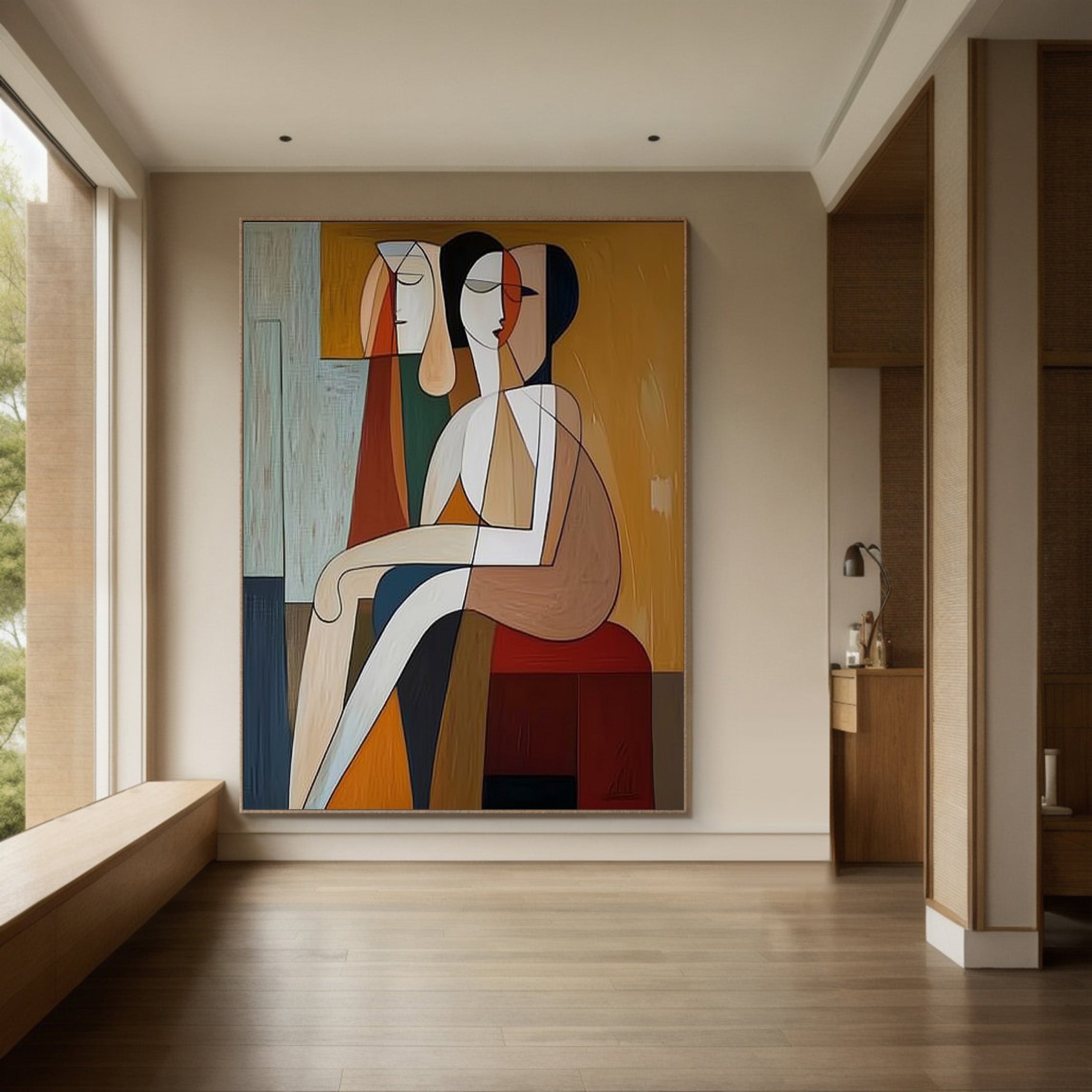Modern Abstract Figures, Warm Tonal Palette #BGA 260