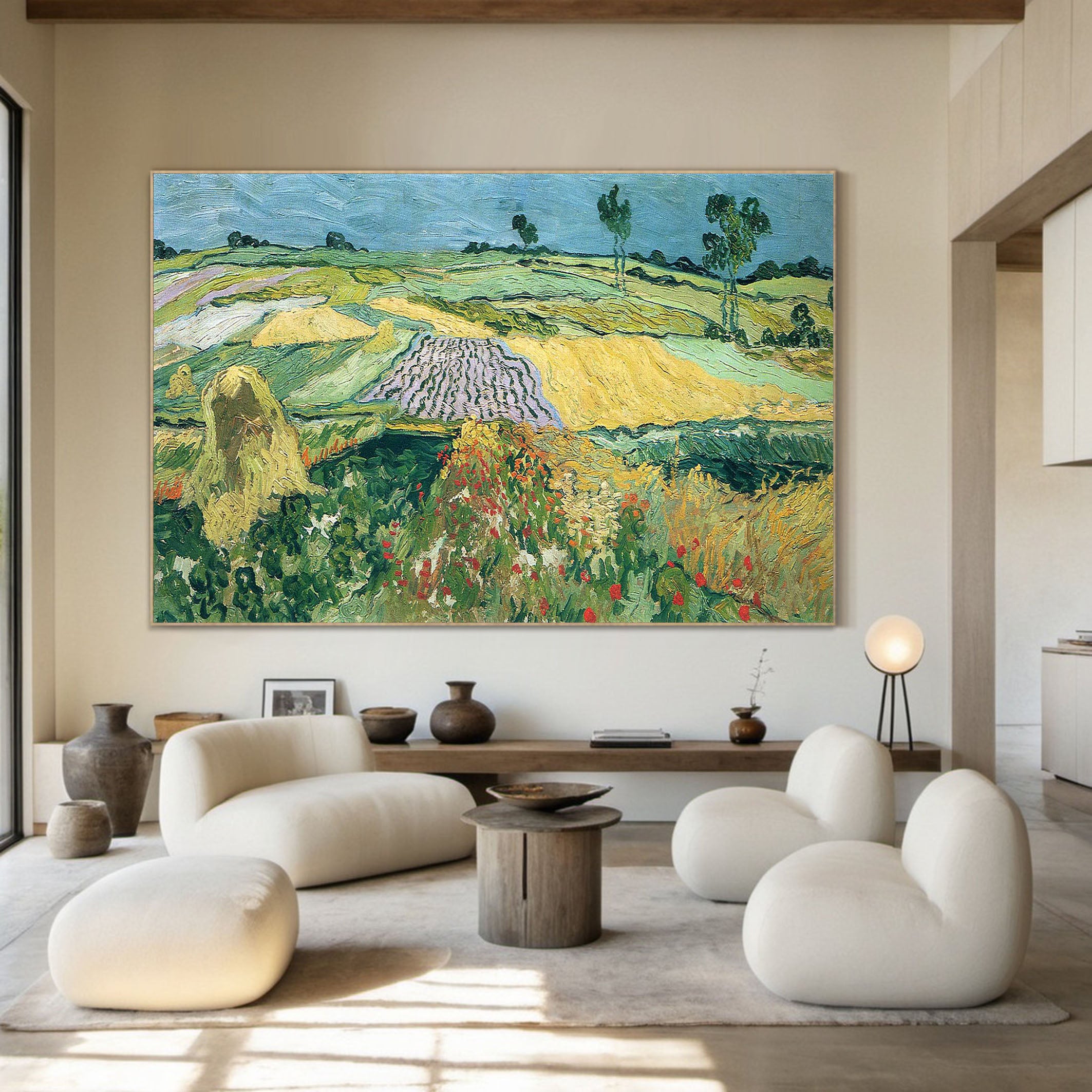 Landscape at Auvers at Twilight, Vincent Van Gogh Inspired #BGA 107