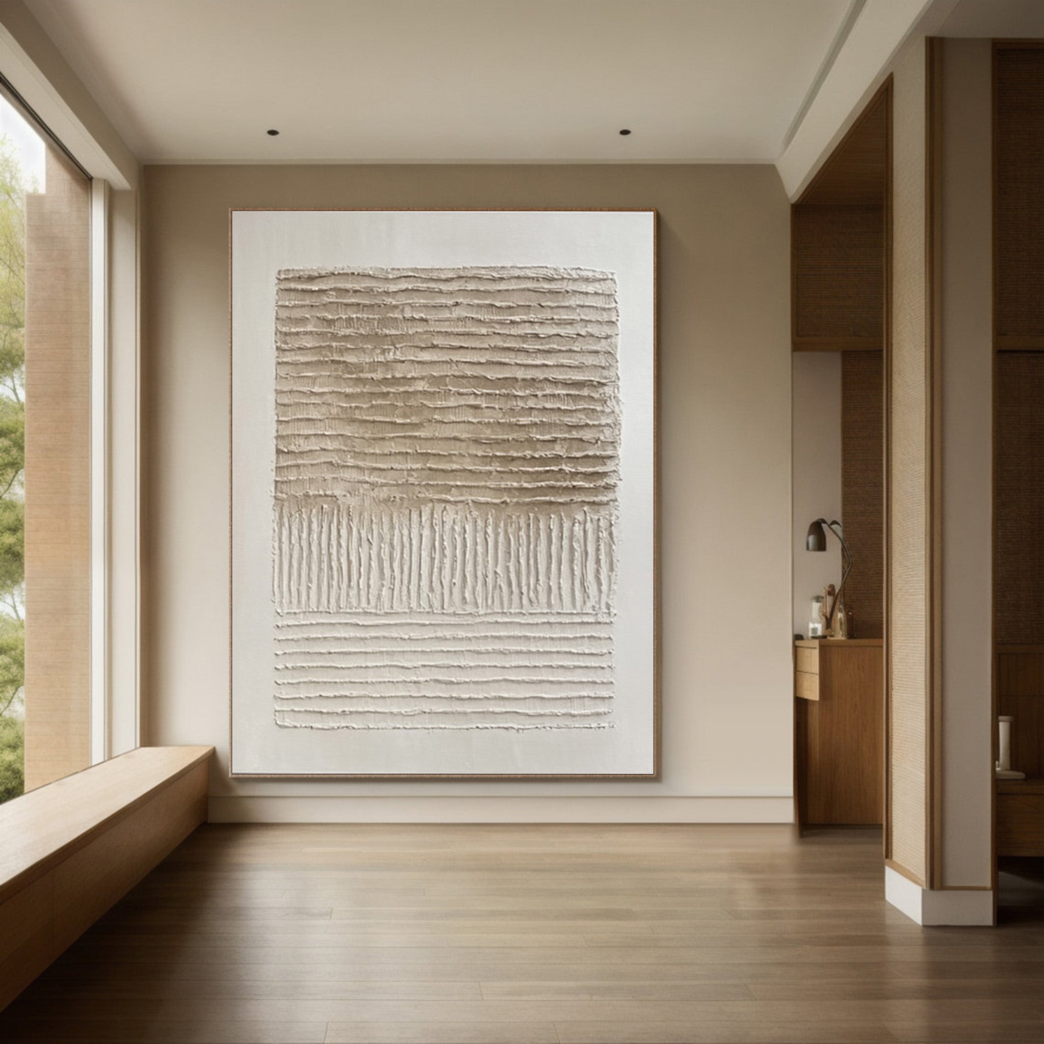 Wabi Sabi Art with Horizontal Layers and Vertical Inherent #BGA 281