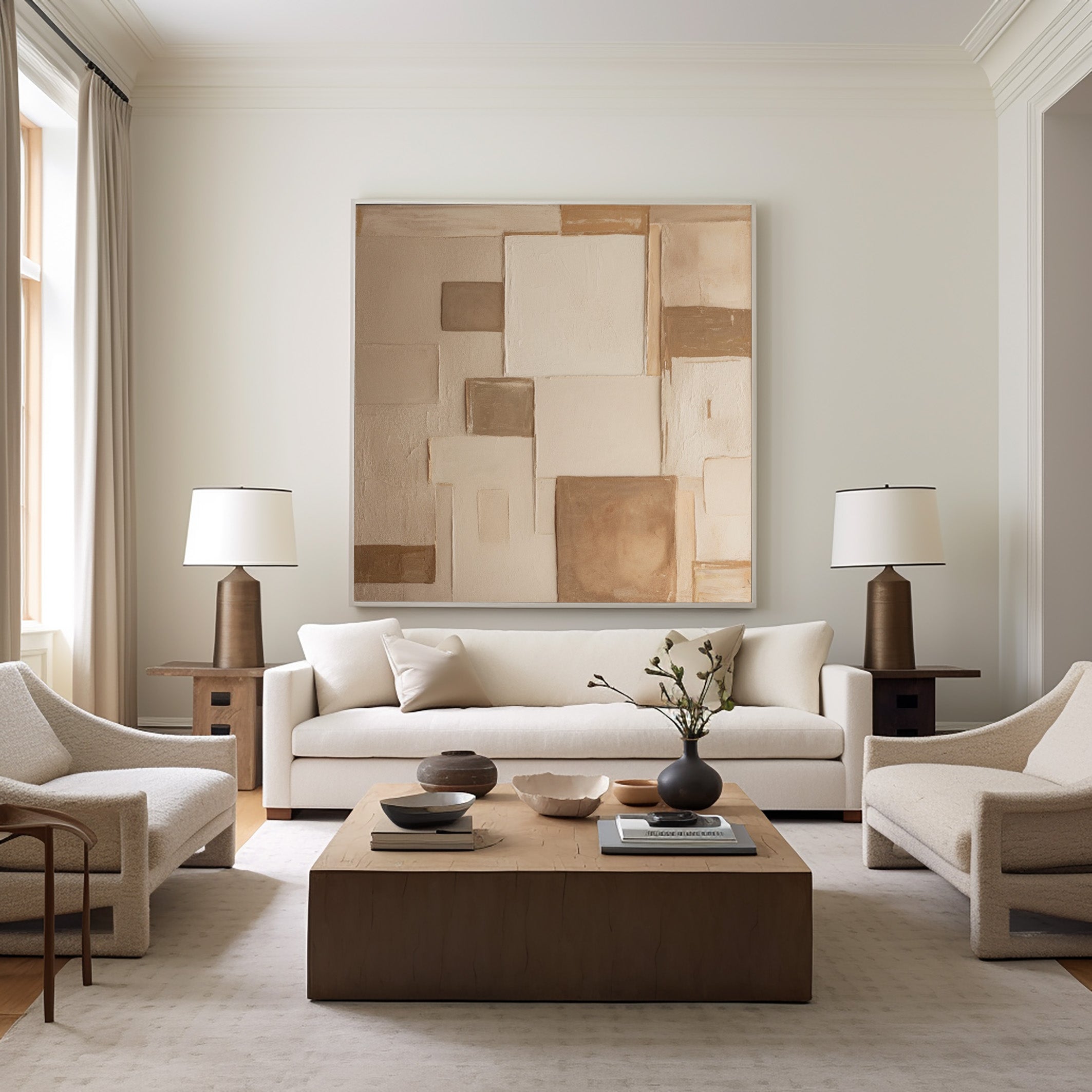 Minimalist Abstract with Geometric Overlap for Modern Home #BGA 286