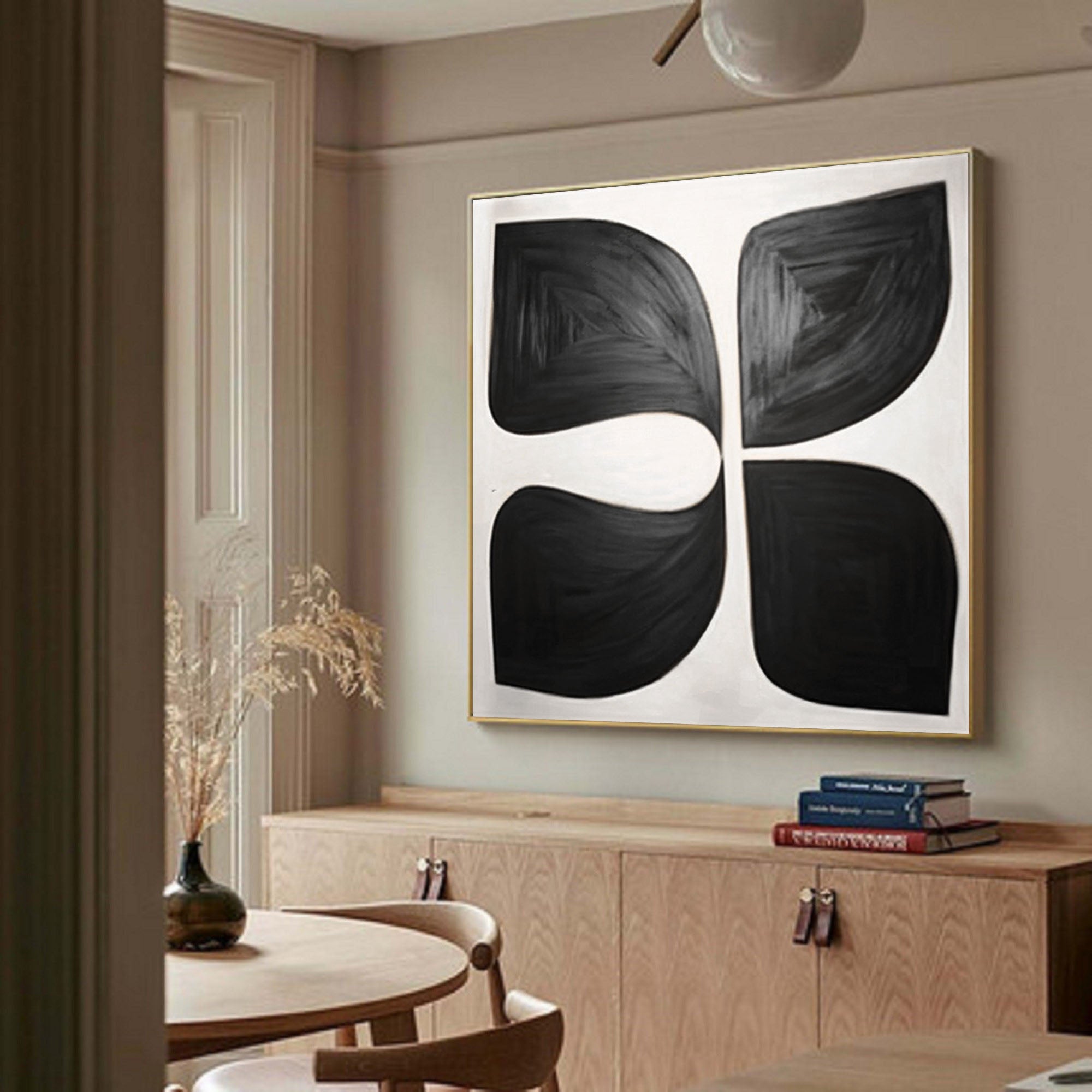 Black & White Abstract Painting #BWA 013
