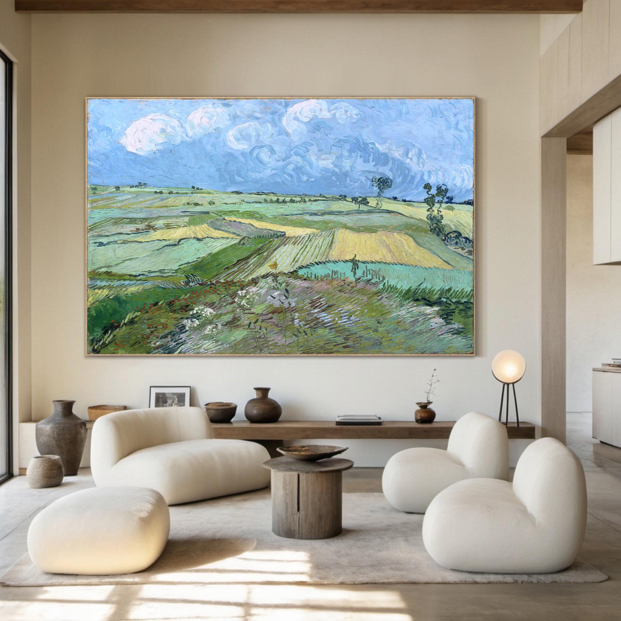 Landscape at Auvers in the Rain, Vincent Van Gogh Inspired #BGA 105