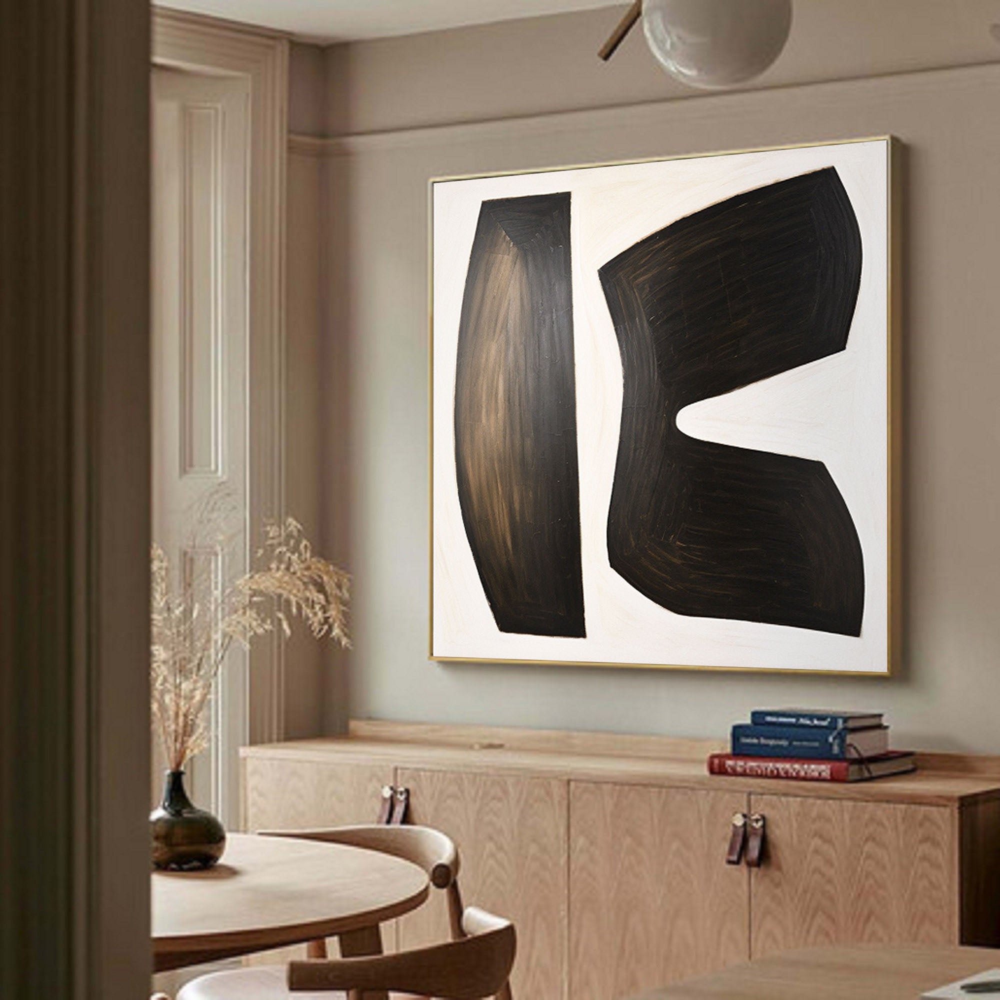 Black & White Abstract Painting #BWA 012