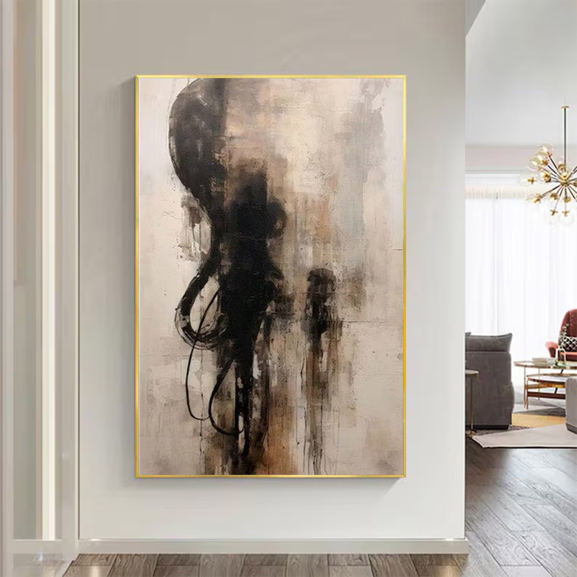 Large Abstract Modern Monochromatic Art | MuroArt #WGA 012