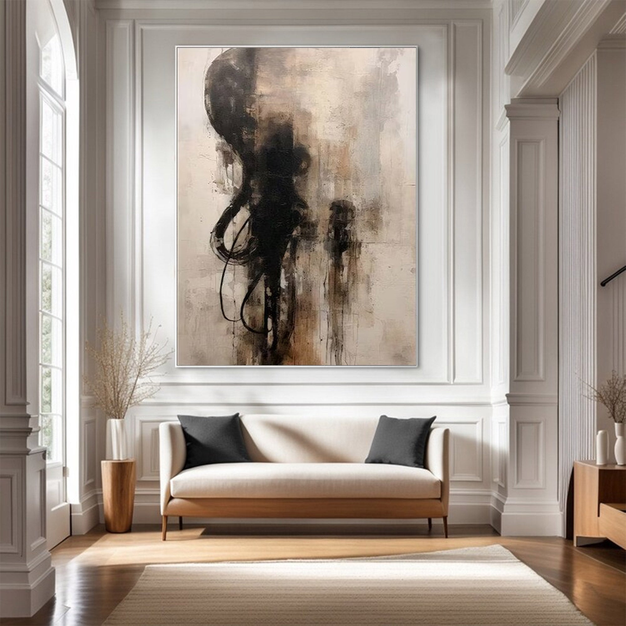 Large Abstract Modern Monochromatic Art | MuroArt #WGA 012