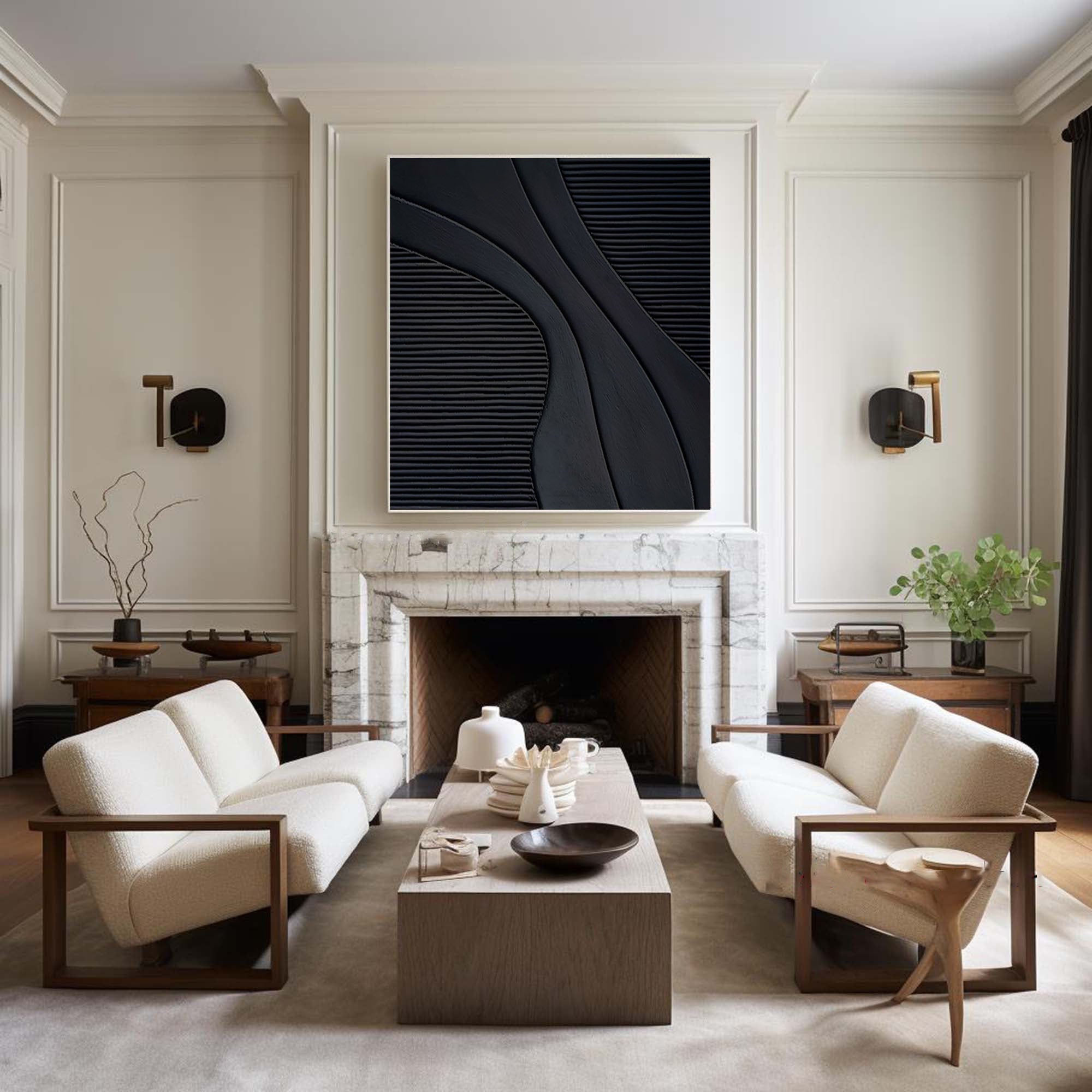 High-End Abstract Art Oil Painting for Luxury Interiors #BM 075
