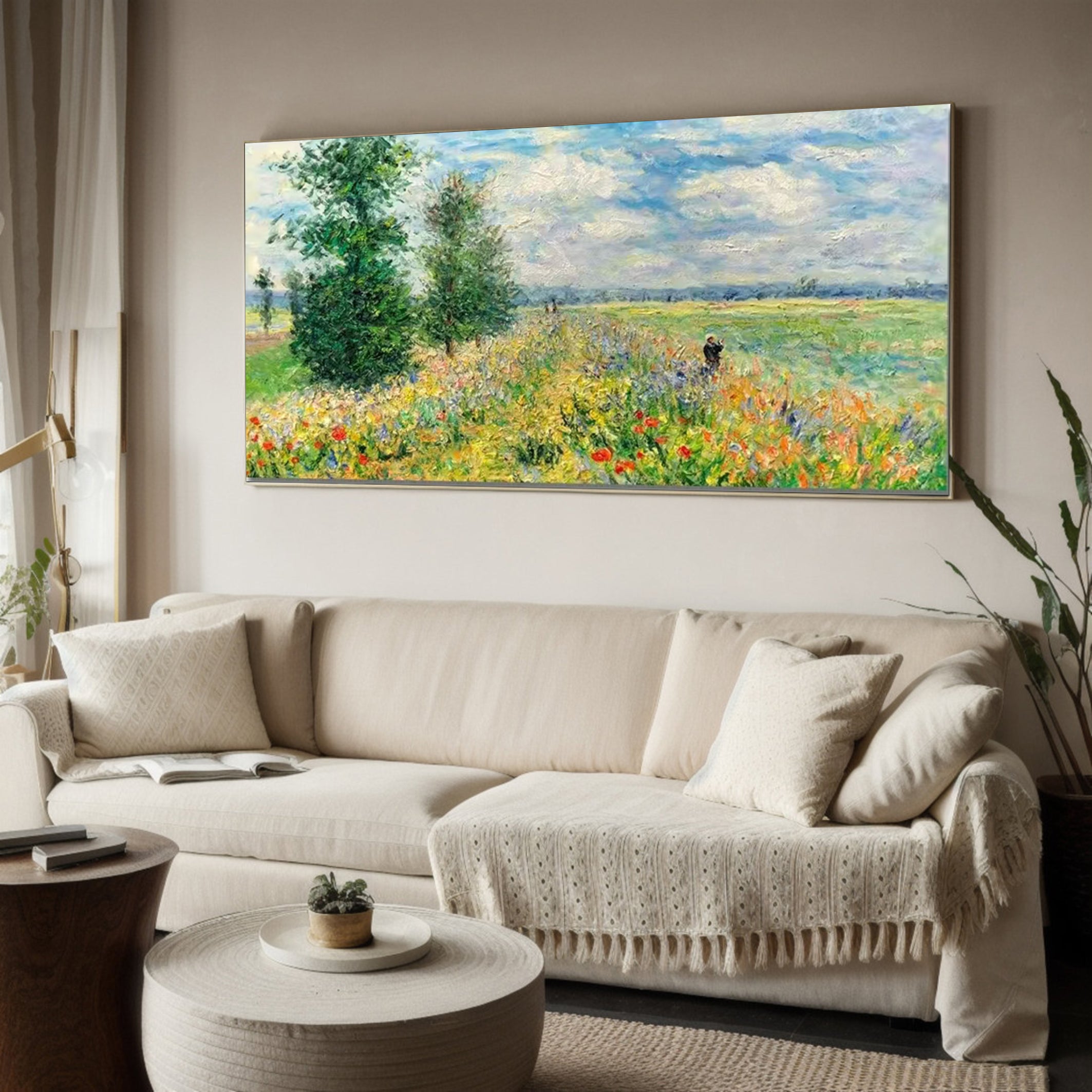 Poppy Field (1875), Monet Inspired Wall Art #BGA 168