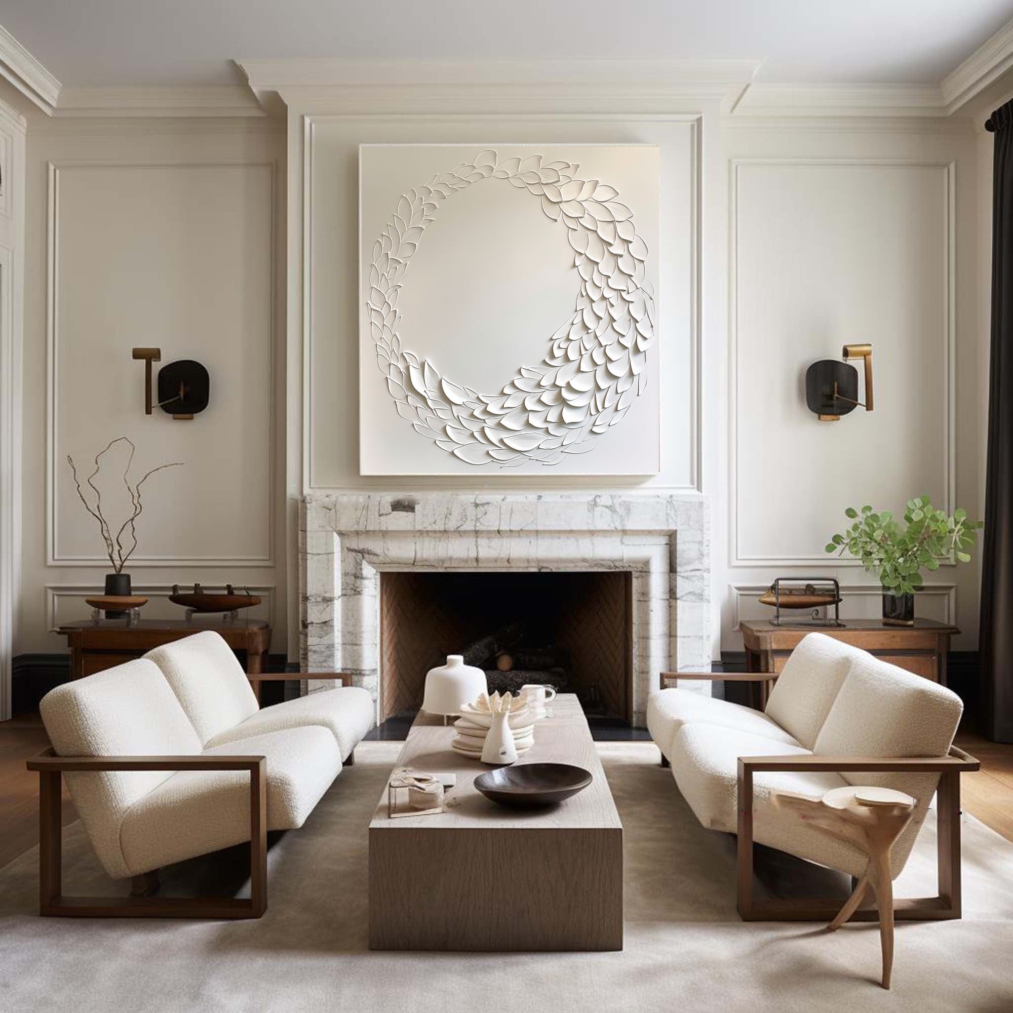 White Minimalist Painting #WM 032