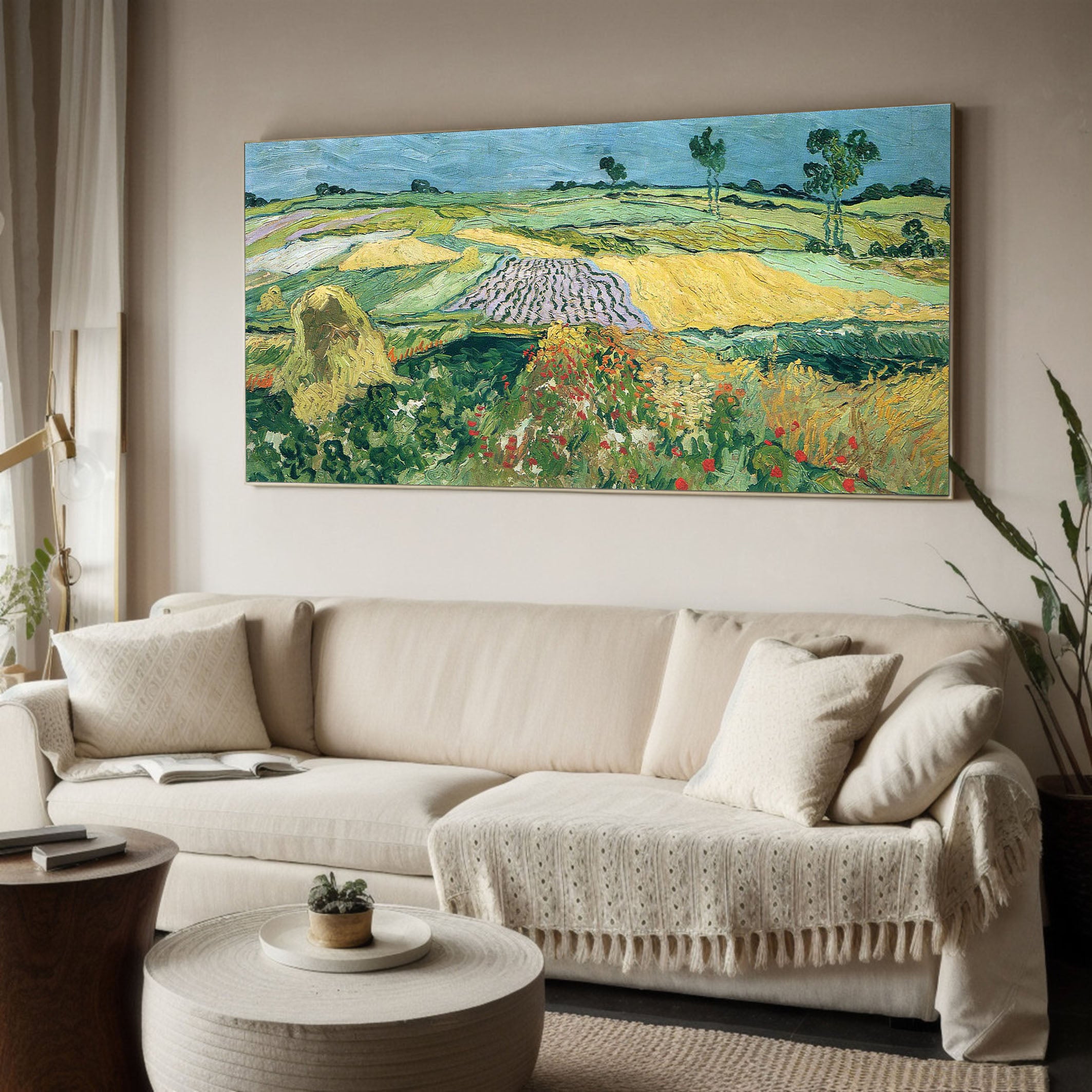 Landscape at Auvers at Twilight, Vincent Van Gogh Inspired #BGA 107