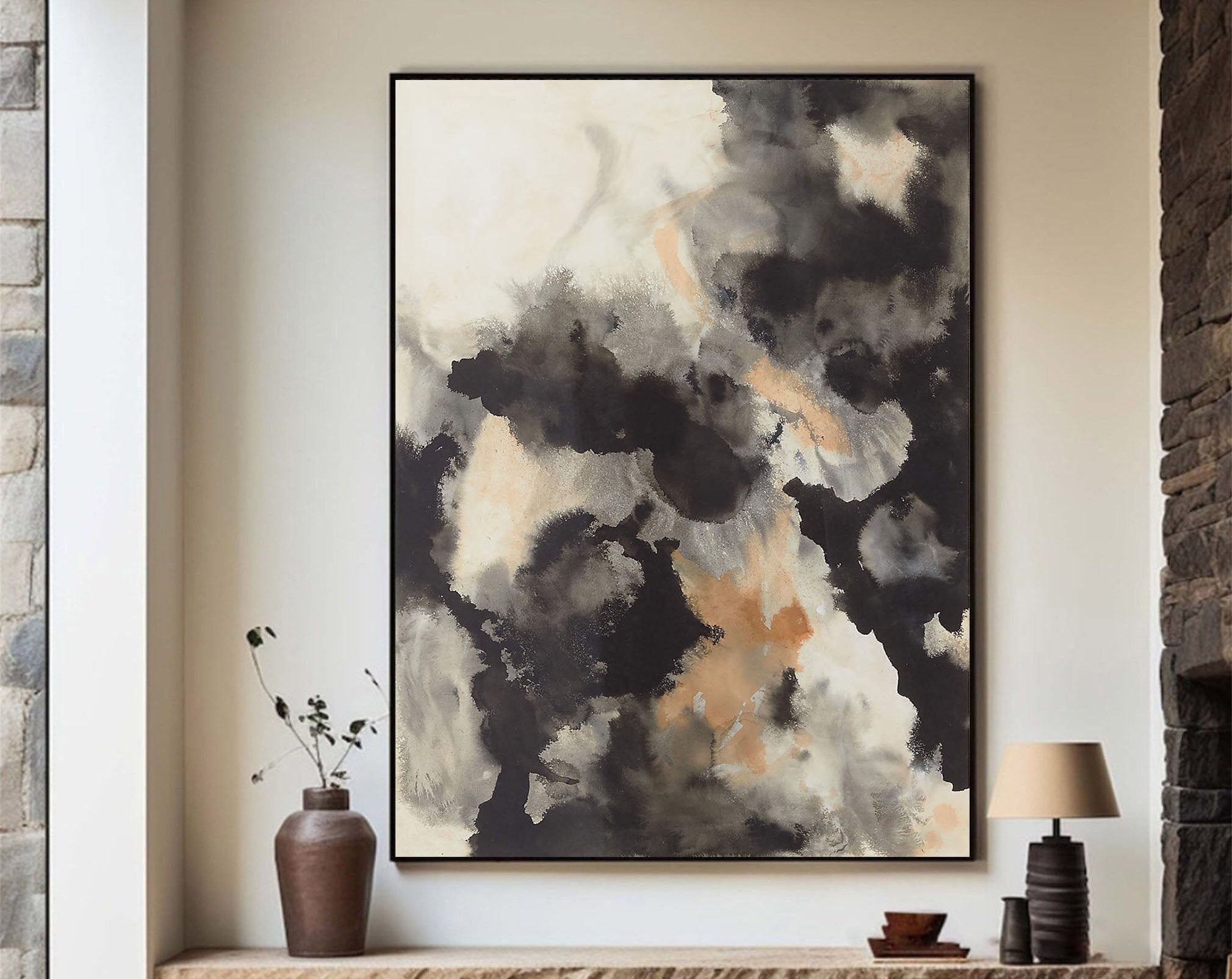 Organic Abstraction, Light and Shadow, Modern Wall Art #BGA 099