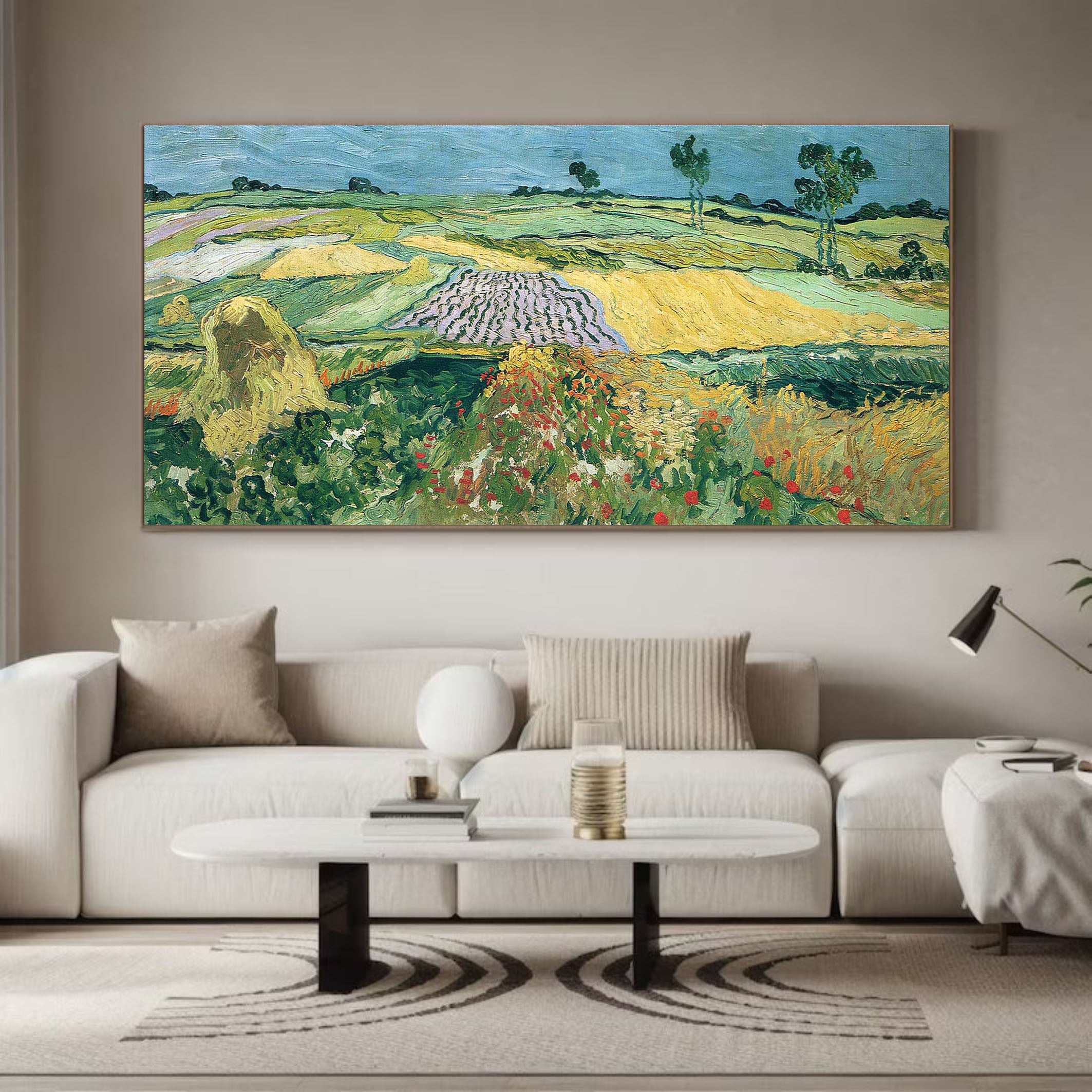 Landscape at Auvers at Twilight, Vincent Van Gogh Inspired #BGA 107