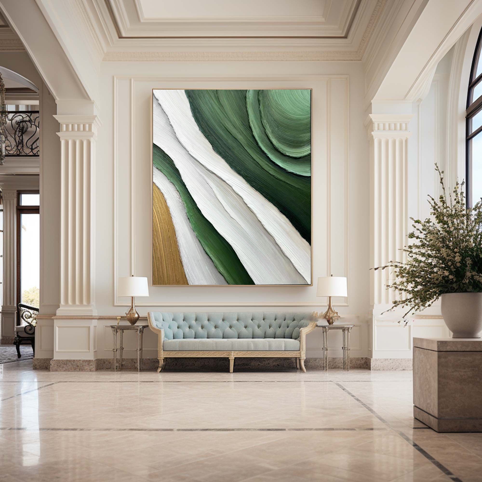 Green Minimalist Painting #GM 013