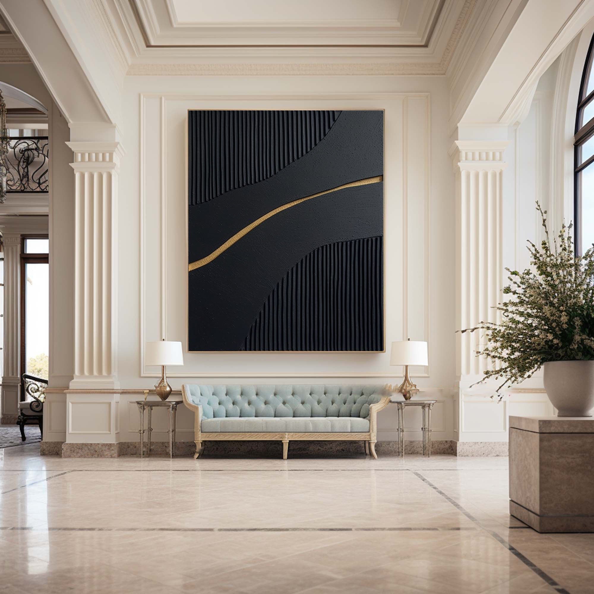 Black Minimalist Painting #BM 065