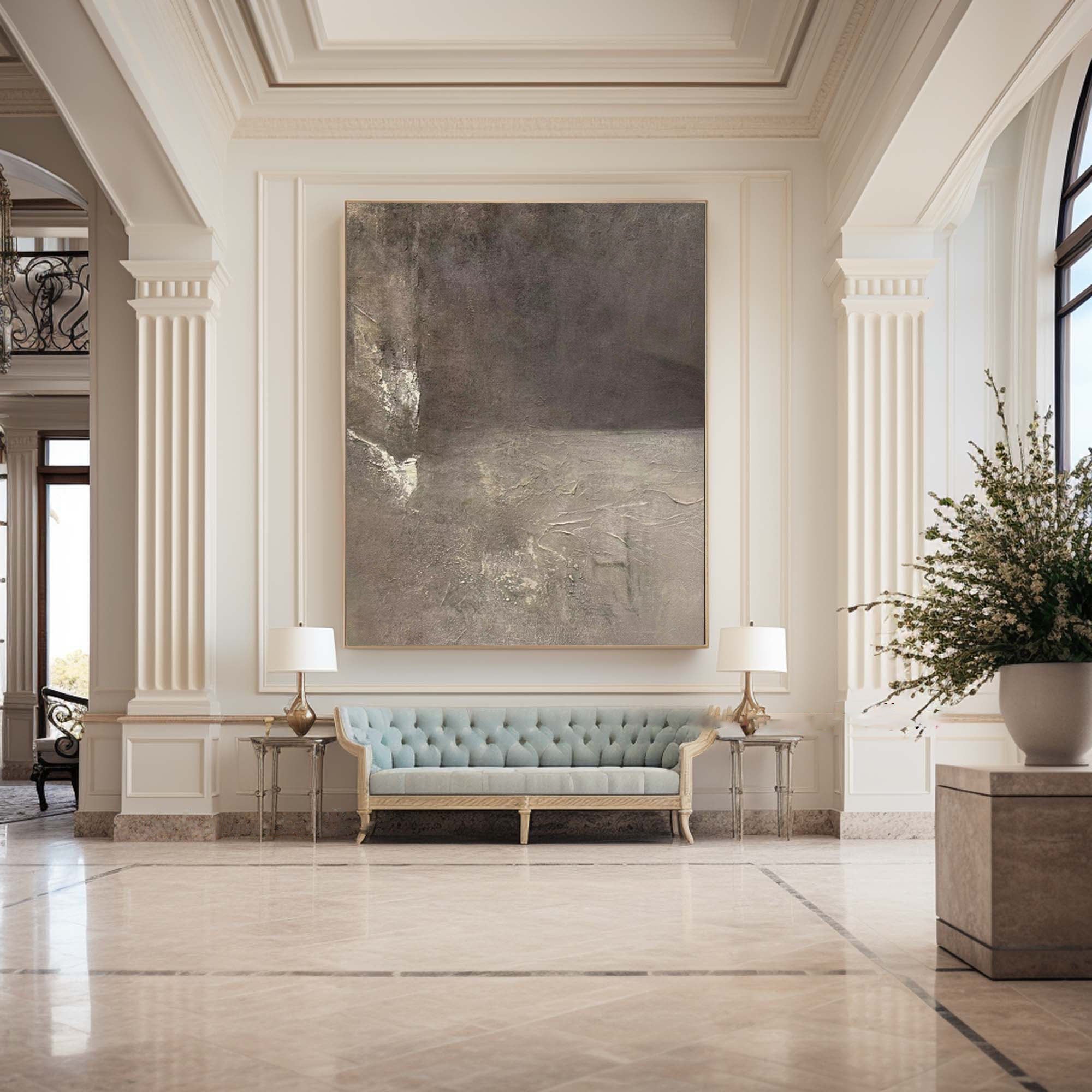 Beige & Brown Abstract Painting #BBA 064