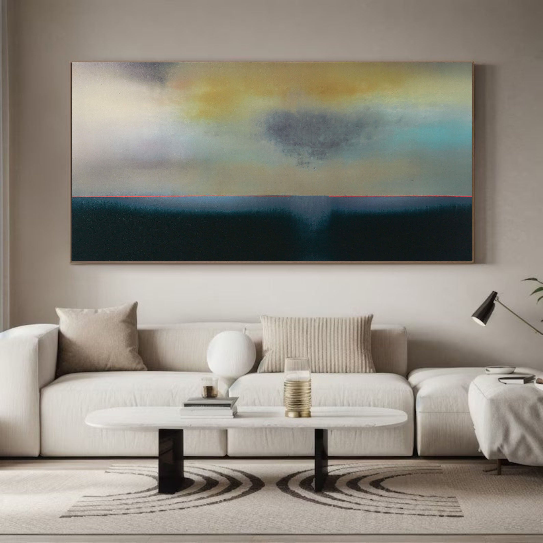 Subtle Color Layering, Abstract Horizon with Neutral Tones #BGA 122