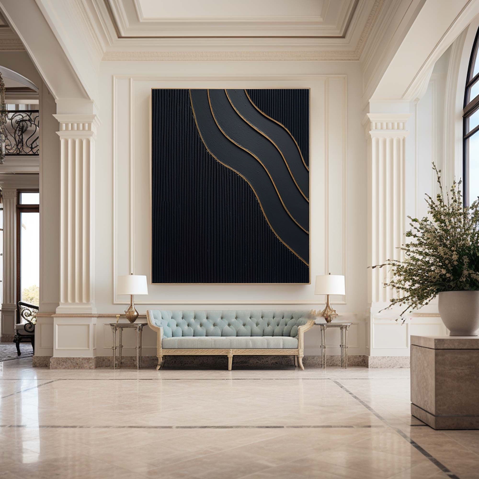 Black Minimalist Painting #BM 066