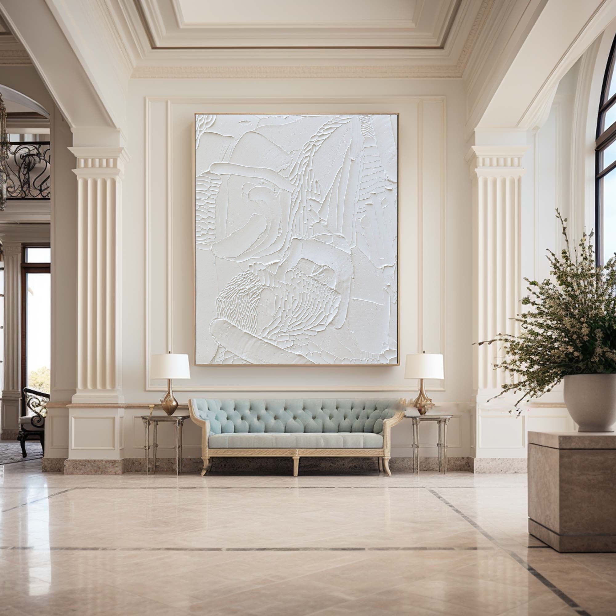 White Minimalist Painting #WM 025