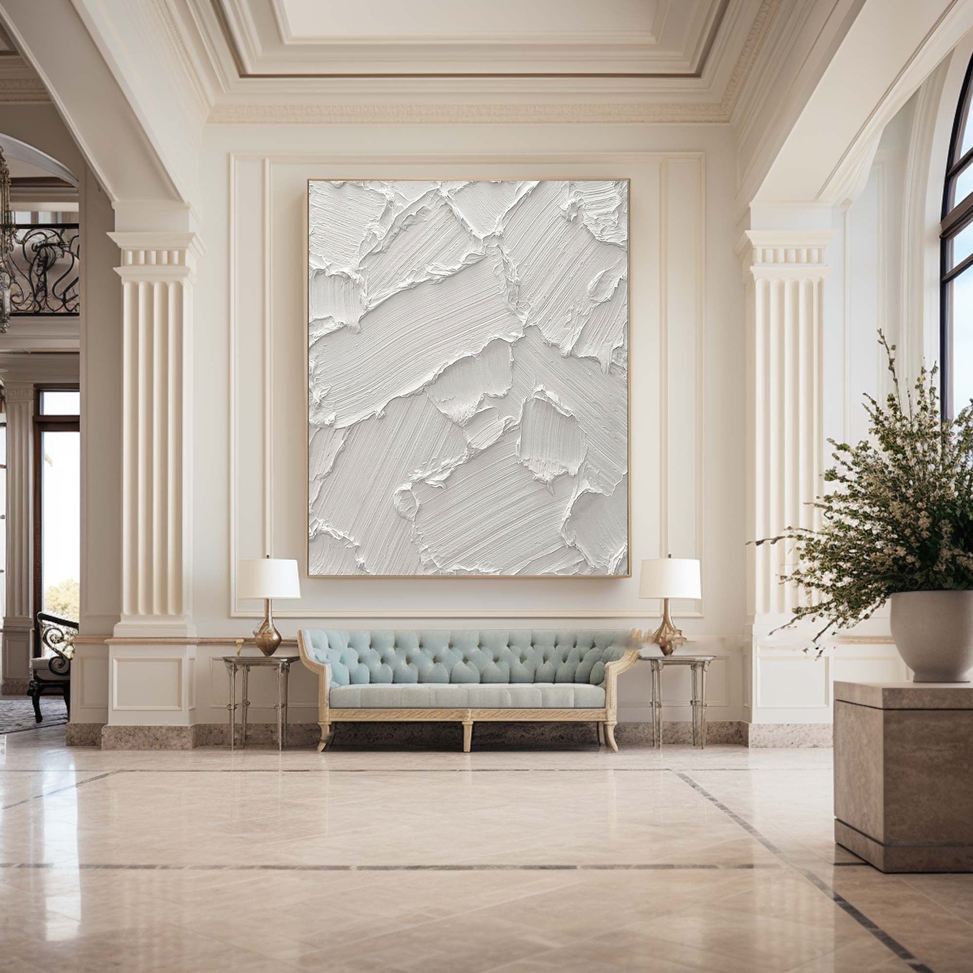 White Minimalist Painting #WM 026