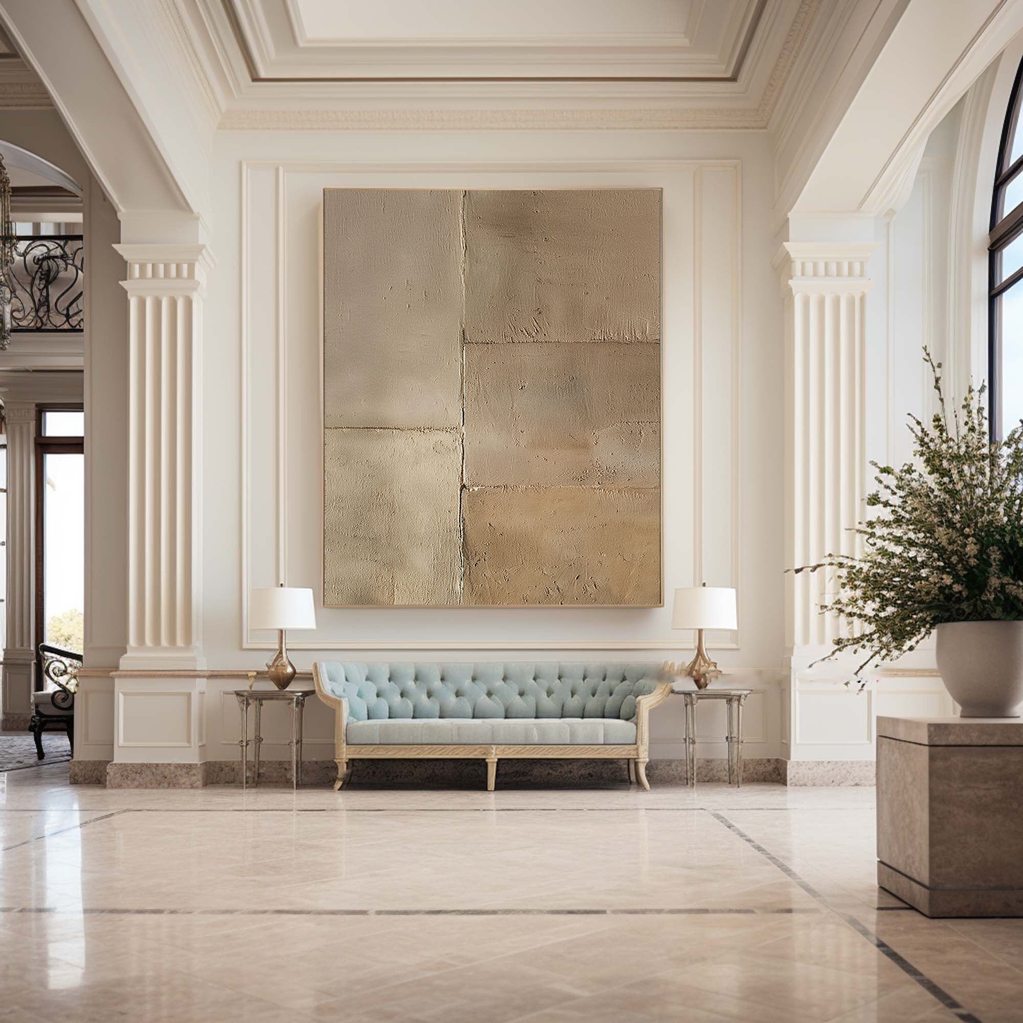 Beige & Brown Abstract Painting #BBA 063