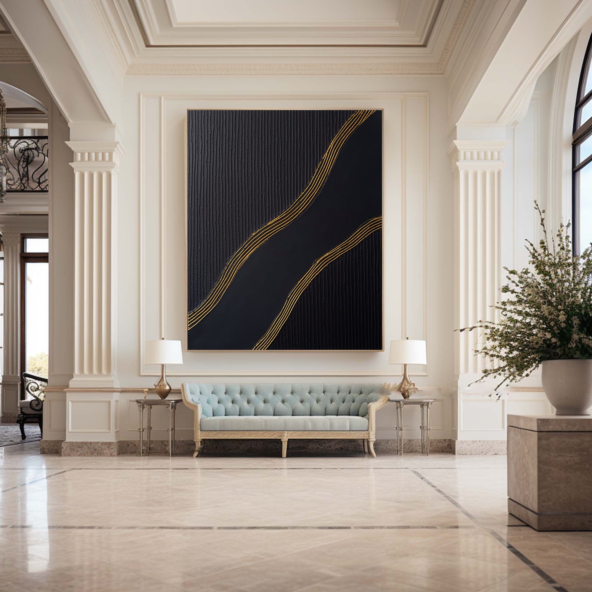 Black Minimalist Painting #BM 063