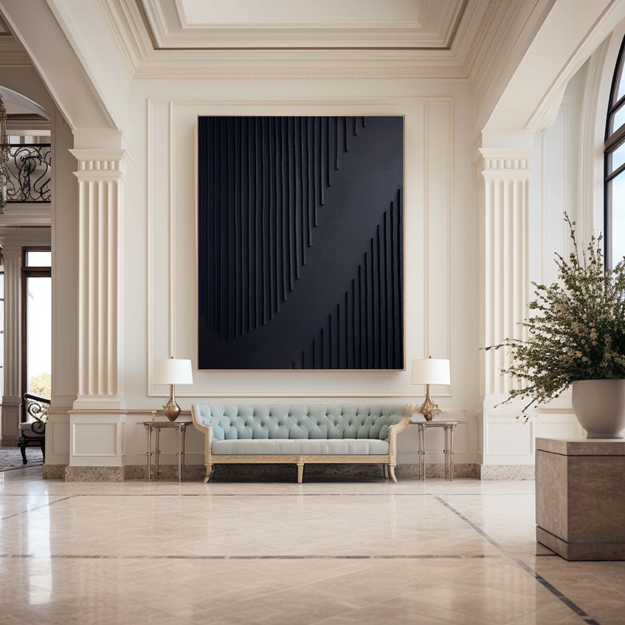 Black Minimalist Painting #BM 070