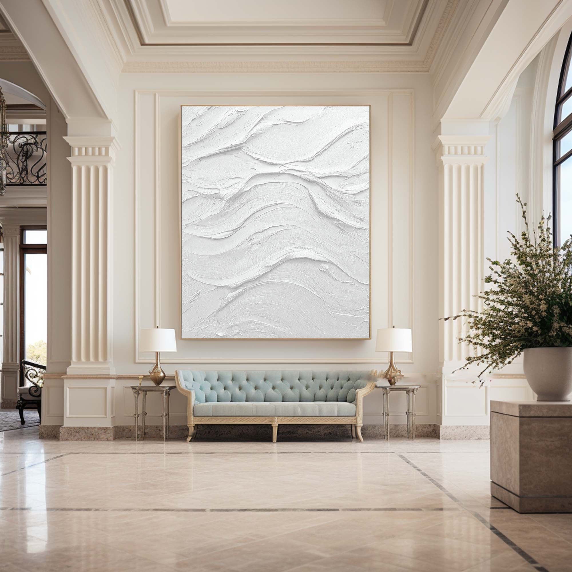 White Minimalist Painting #WM 027