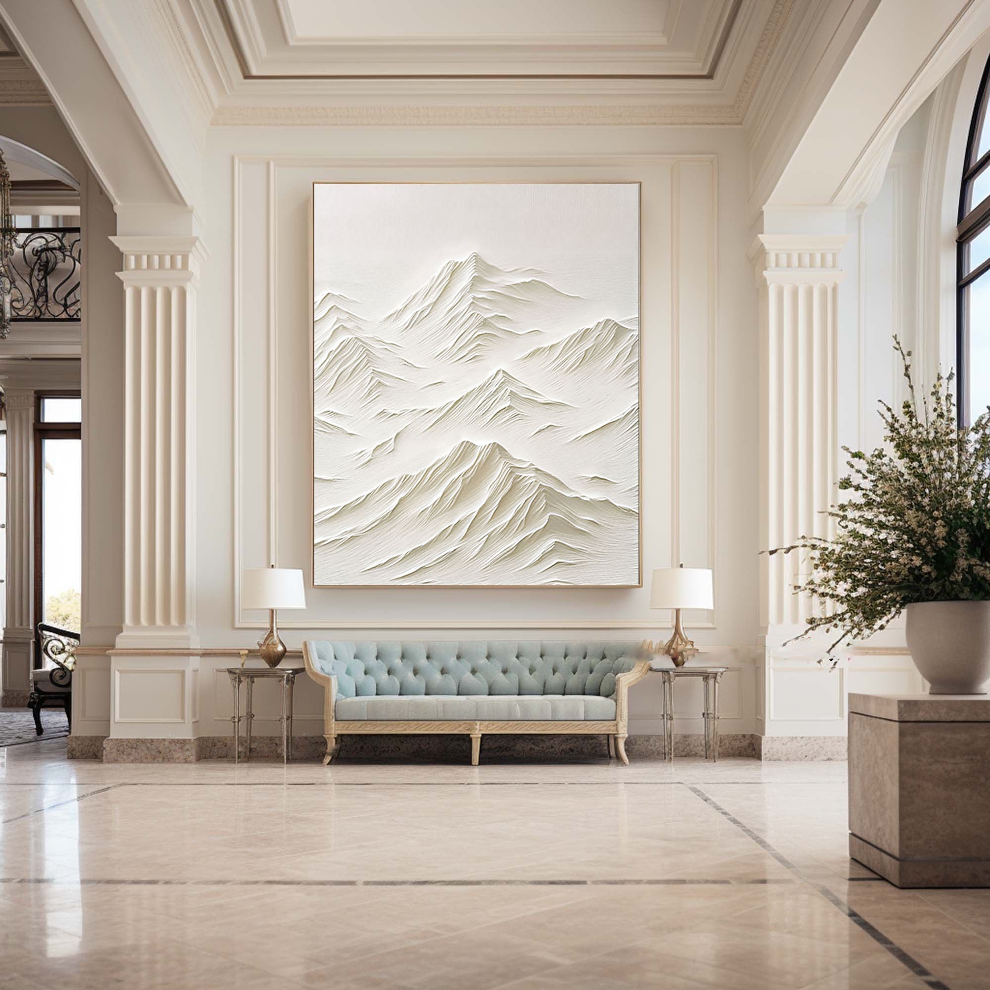 White Minimalist Painting #WM 034